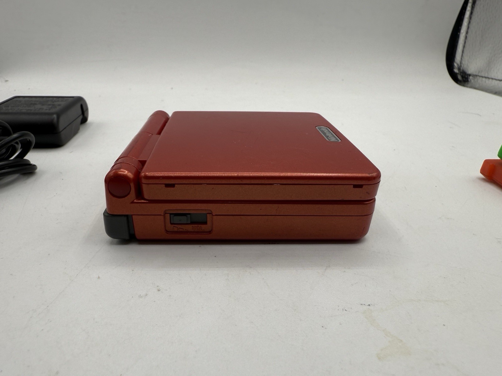 Nintendo Game Boy Advance SP AGS-001 Flame Red With Pokemon Leafgreen & Firered