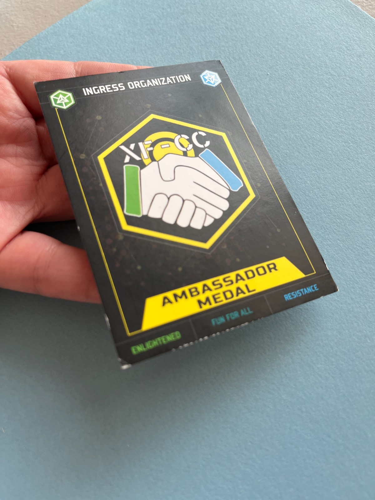 Ingress XFCC Ambassador Medal Card Cross-Faction Promo Niantic Card