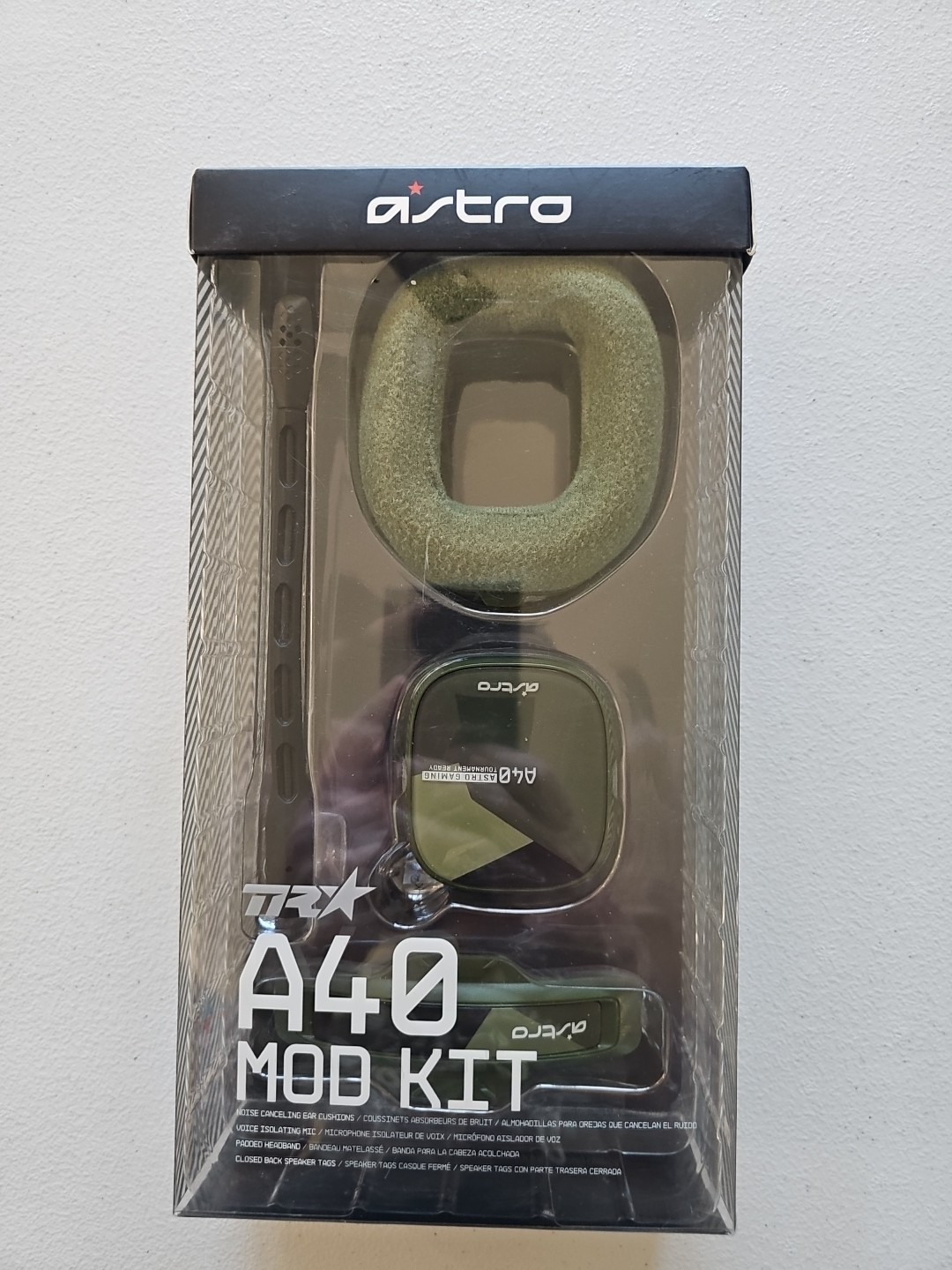 Astro A40 TR Mod Kit | Green |Noise-Canceling Mic Cushions Speaker Tags Headband