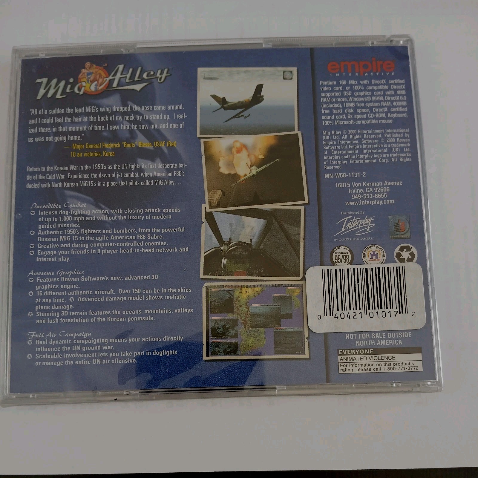 MiG Alley “Sim Of The Year” – Rare PC CD-ROM – New/Sealed in Jewelcase