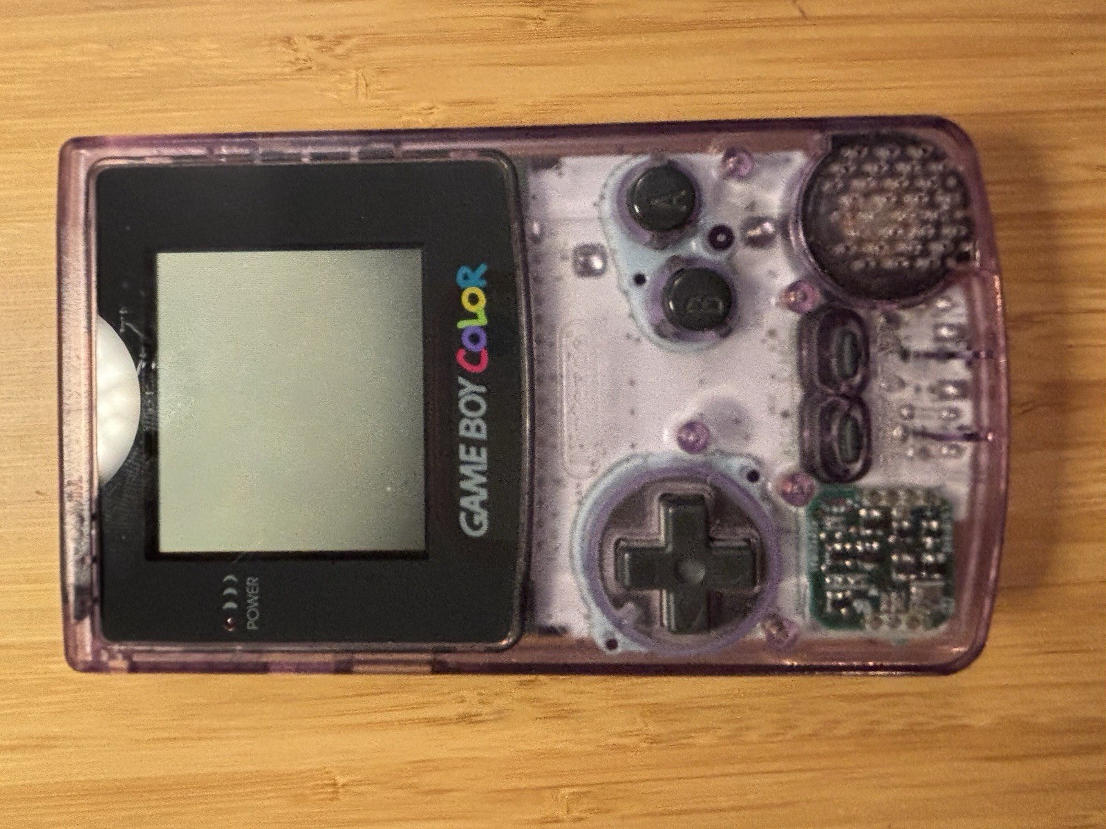 Nintendo Game Boy Color CGB-001 Atomic Purple Clear NTSC-U/C Color Screen