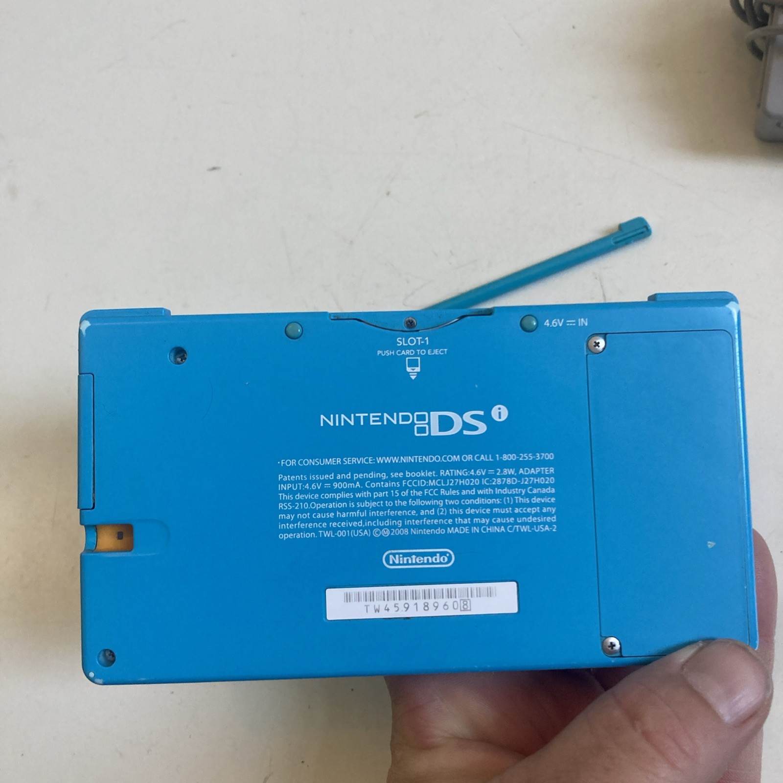 Nintendo DSi Light Blue Handheld Console Game System Tested Working With Charger