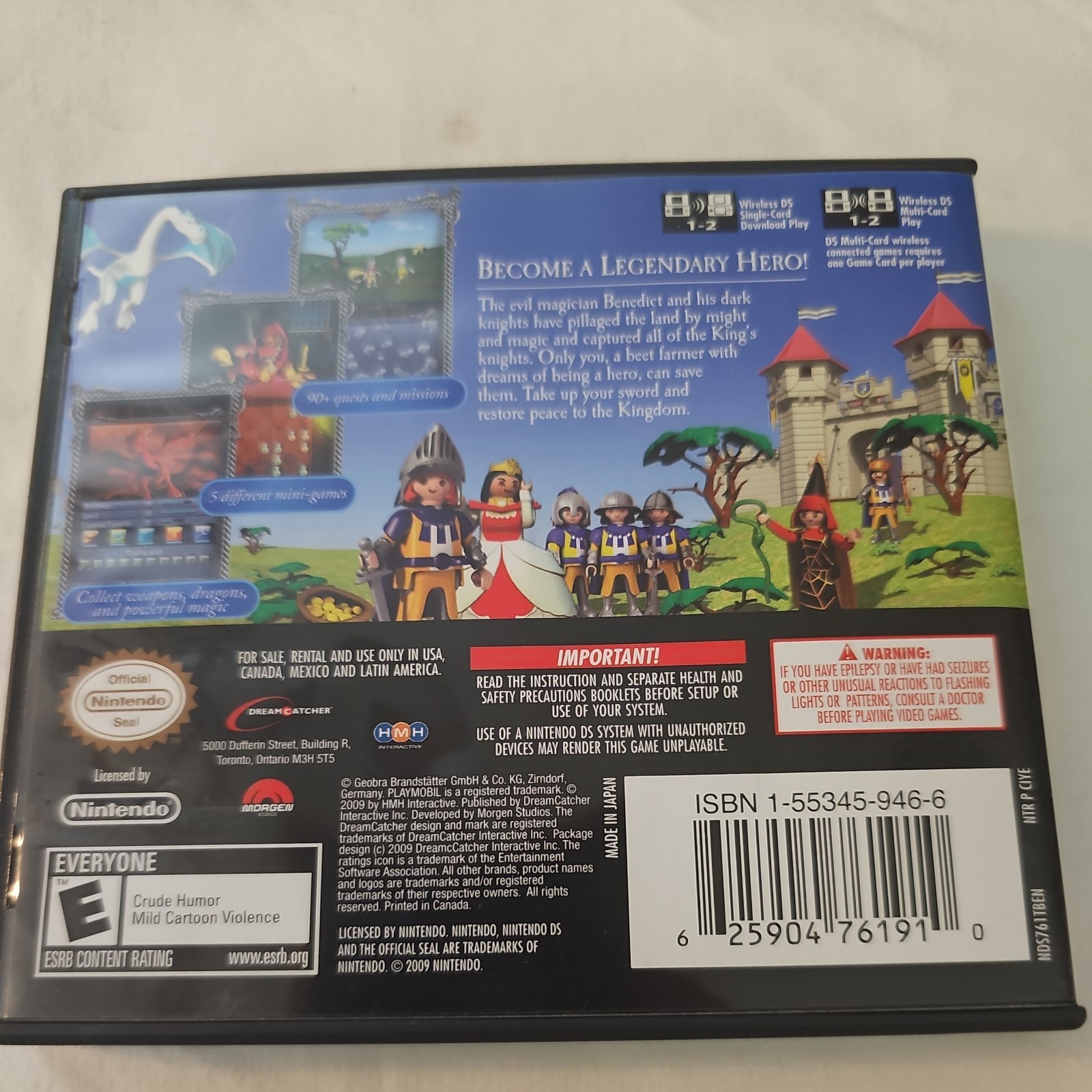 Playmobil Interactive Knights Nintendo DS CIB Compete With Manual Tested