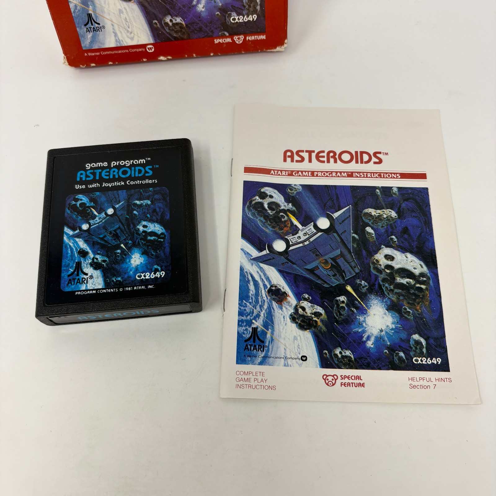 Asteroids (Atari 2600, 1981) CIB Complete In Box Tested & Works