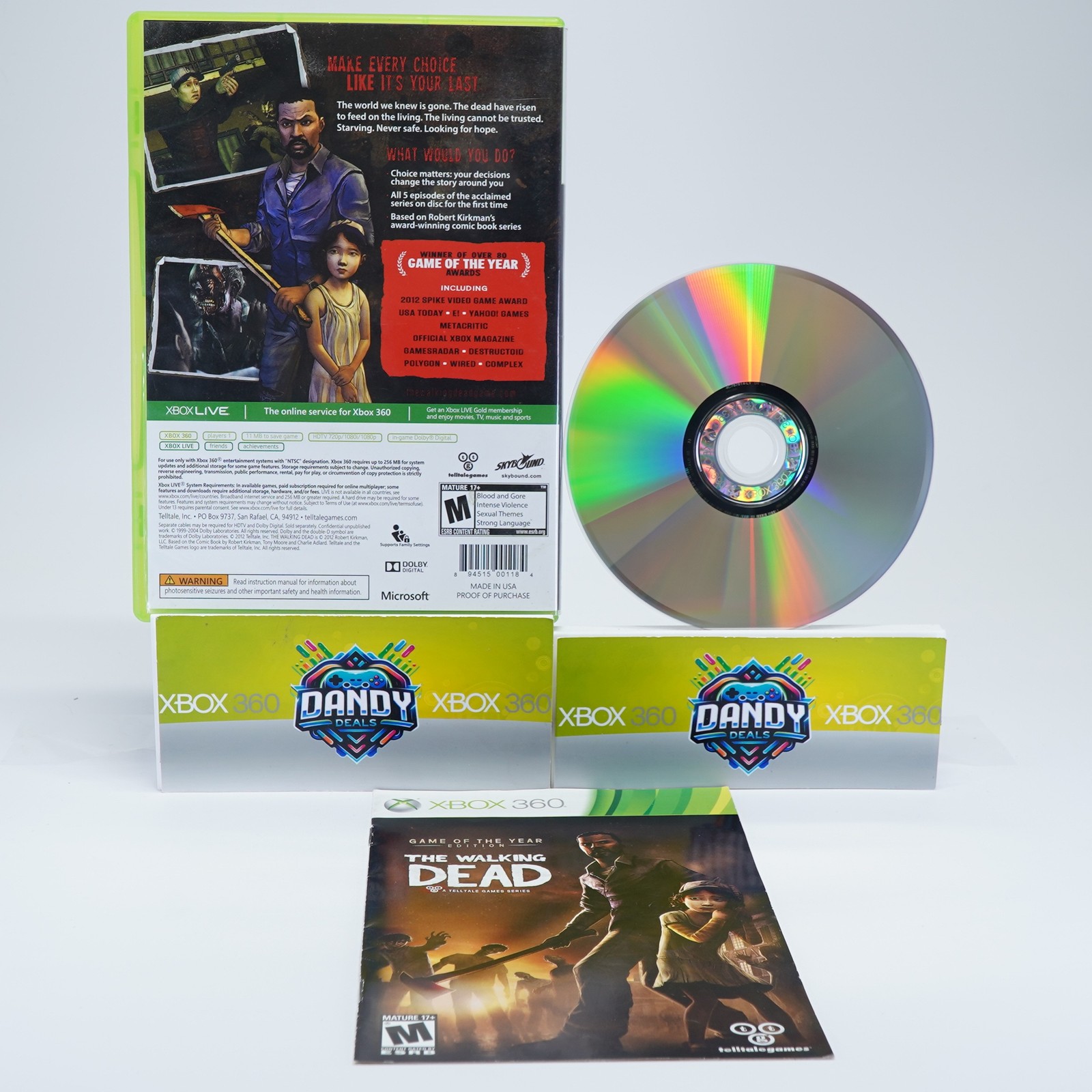 The Walking Dead: A Telltale Games Series CIB W/ Manual – Xbox 360