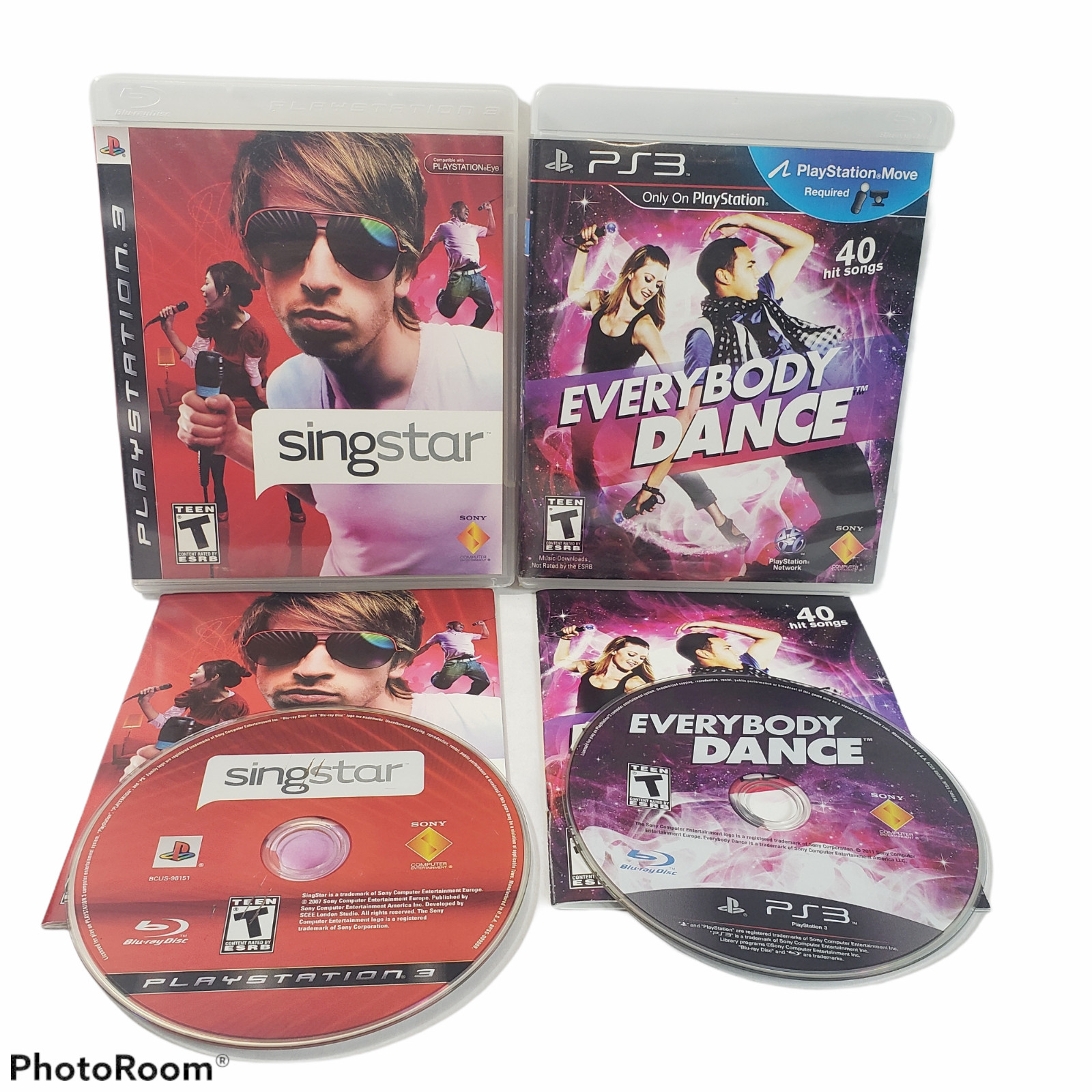 Everybody Dance and Singstar (Sony PlayStation 3, 2011) Lot Of 2