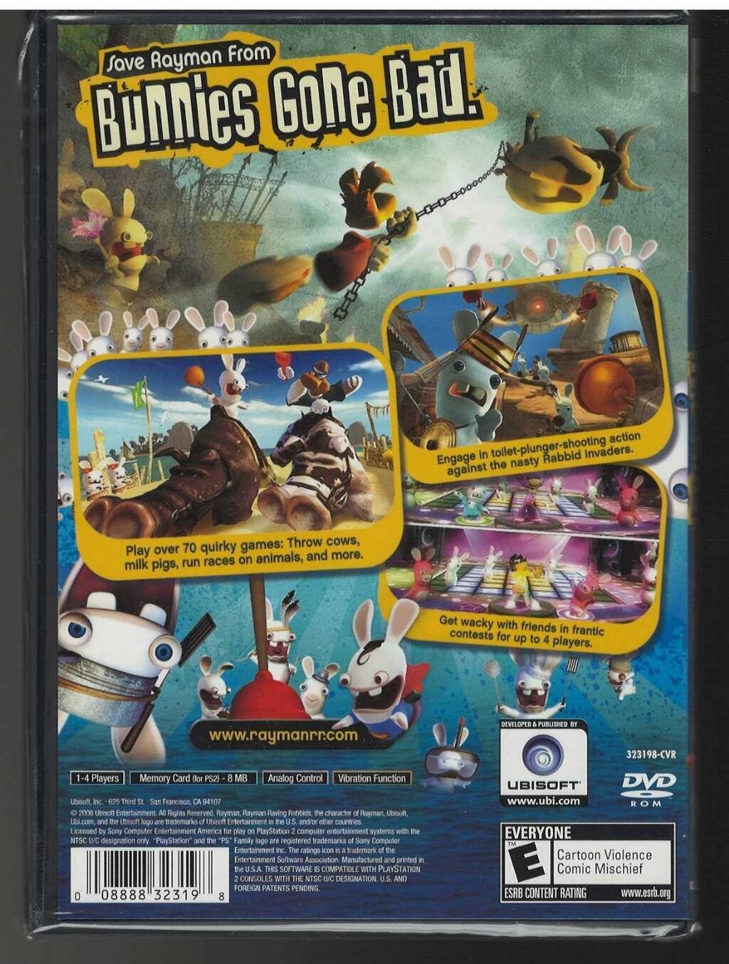 Rayman Raving Rabbids PS2 (Brand New Factory Sealed US Version) Playstation 2