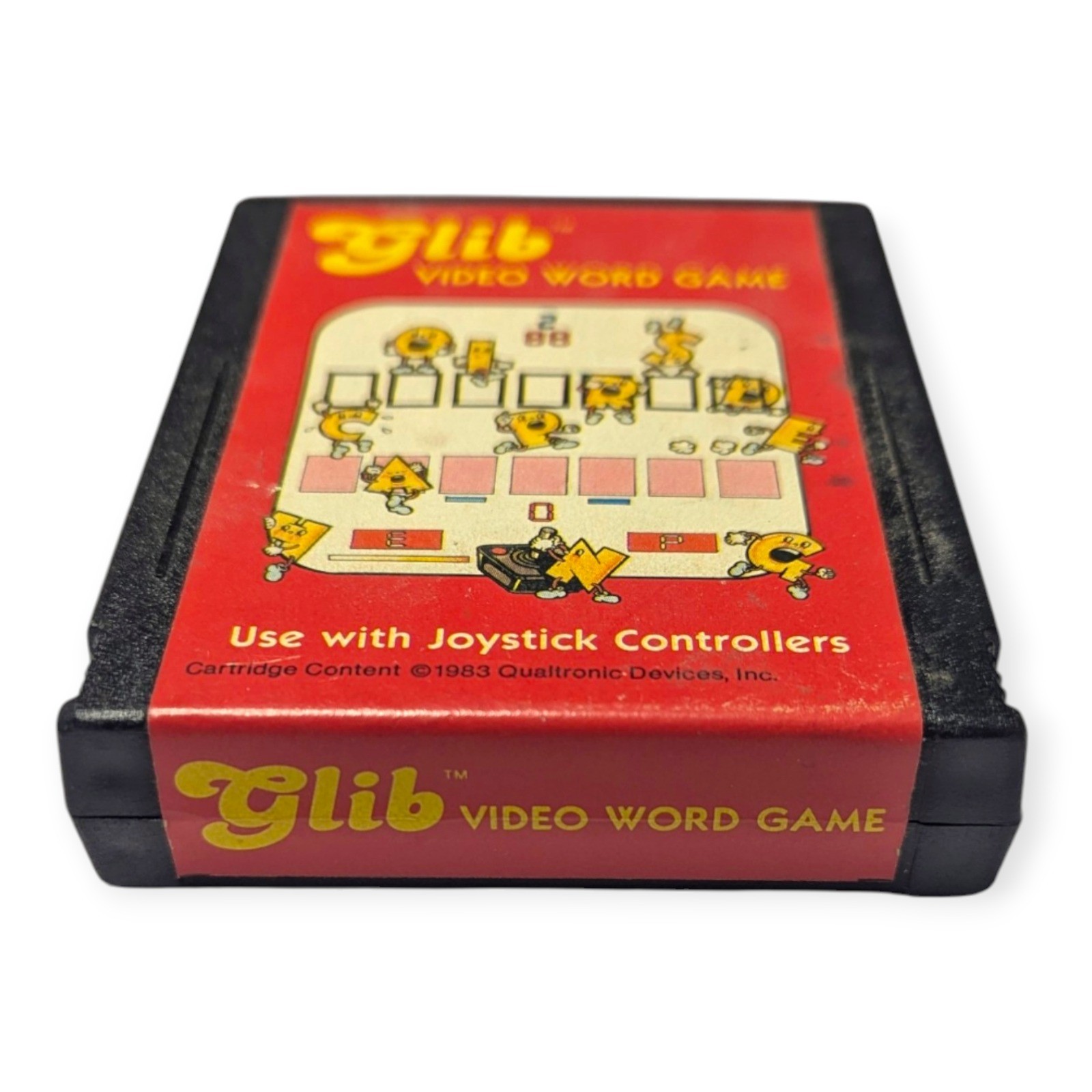 Glib Video Word Game Atari 2600 Cartridge Qualtronic Devices 1983 Vintage Retro