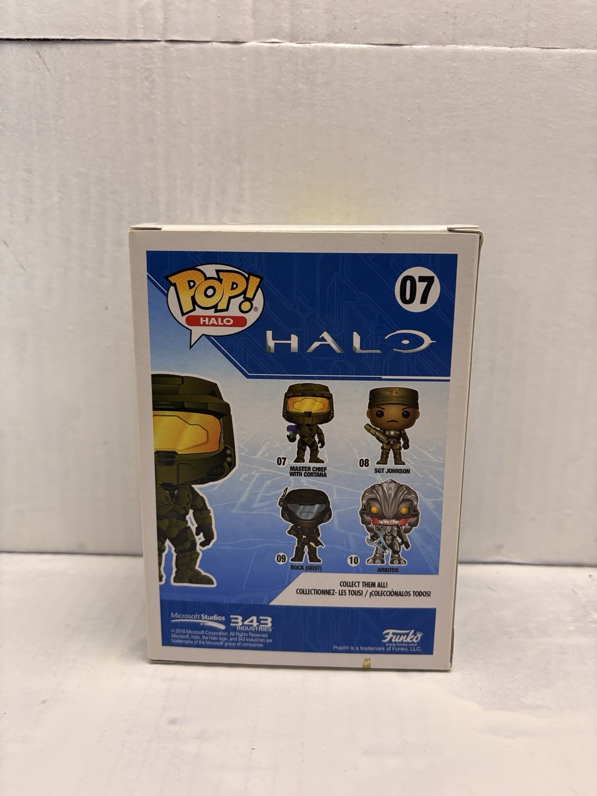 Rare Funko Pop! Halo Master Chief with Cortana Vinyl Figure #07 Boxed 2018