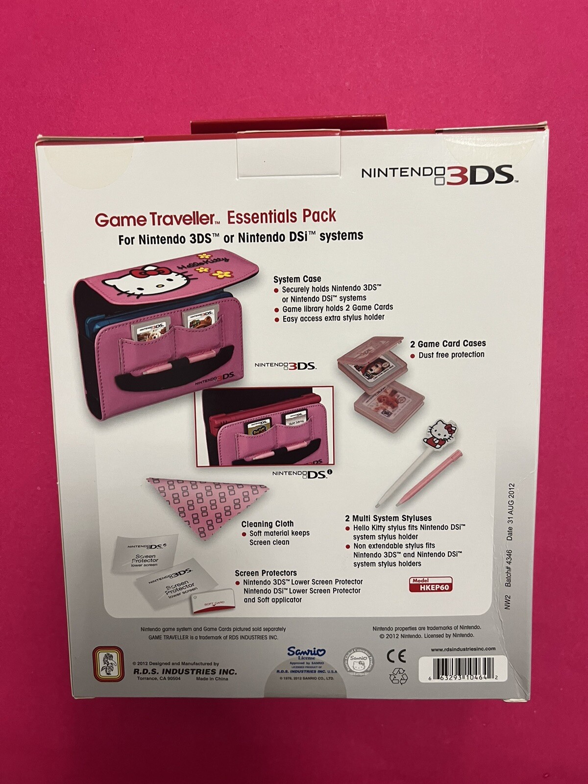 Hello Kitty Nintendo DS 3DS game traveller essentials pack NEW In Box