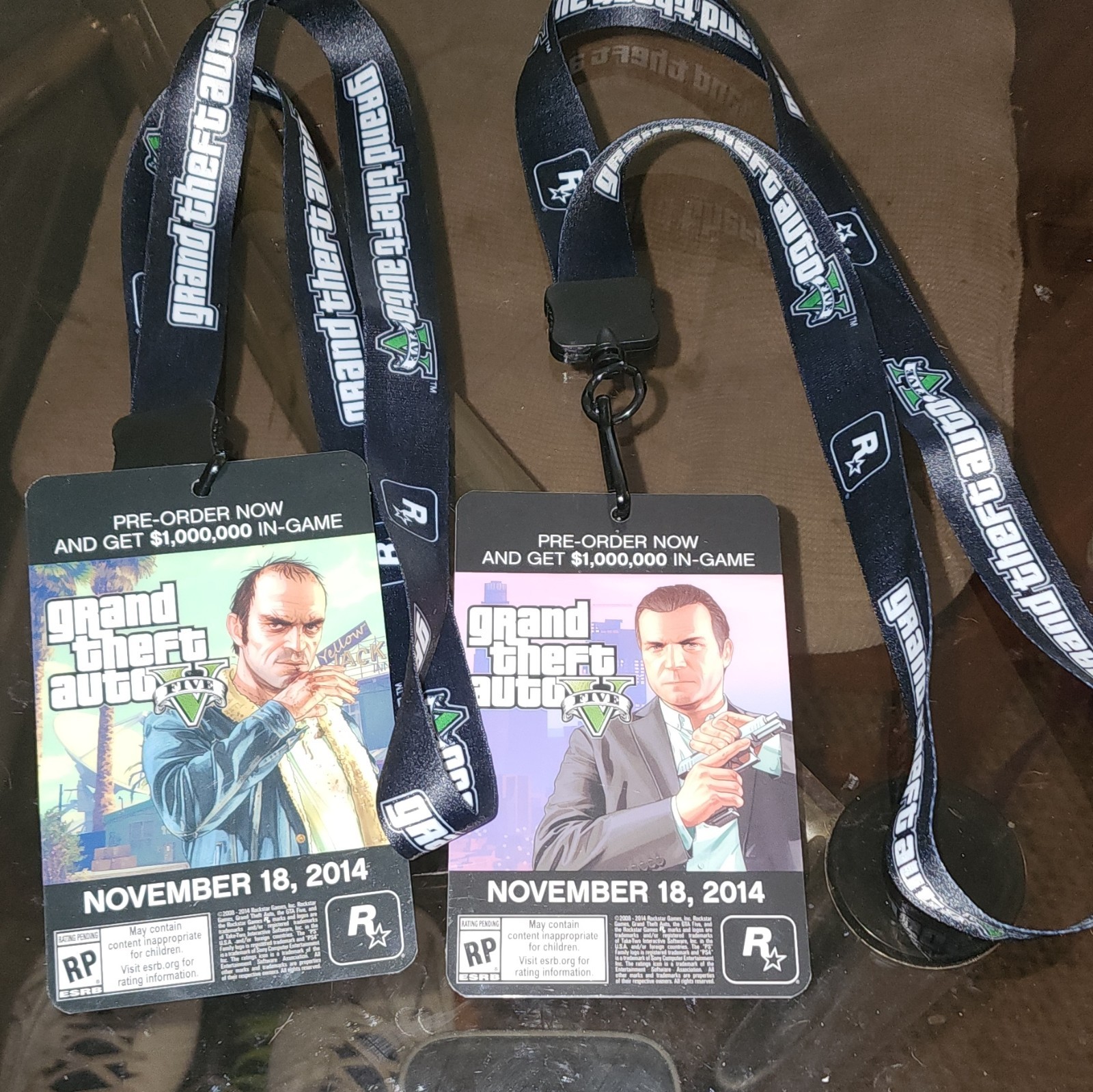 Rockstar Games Grand Theft Auto V (GTA 5) Lanyard w/ Pre-Order Badge 2014