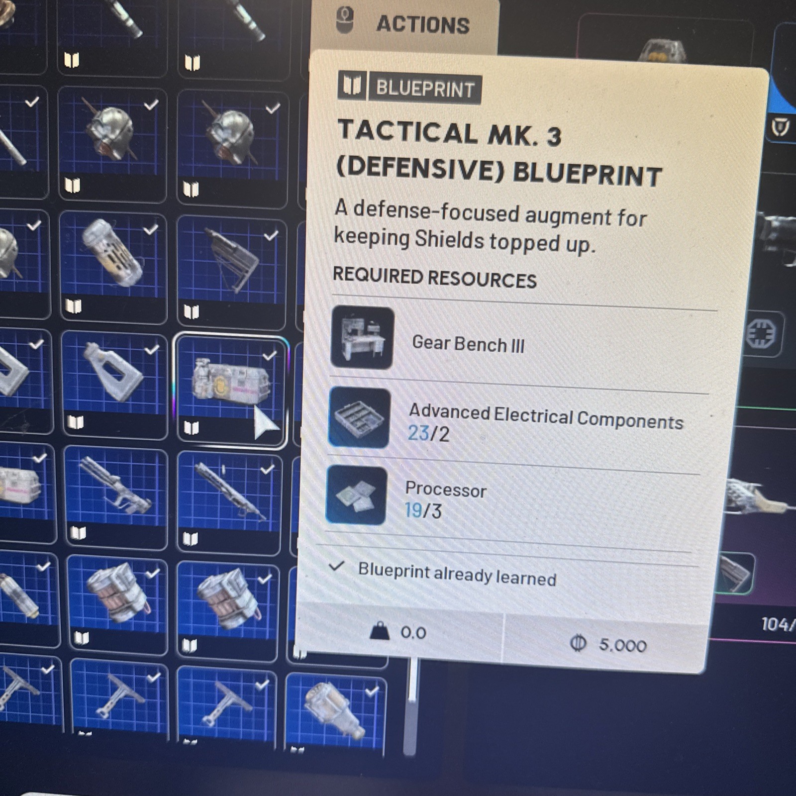 ARC Raiders Tactical MK. 3 (Defensive) Blueprint Cheap Ask abou other blueprints