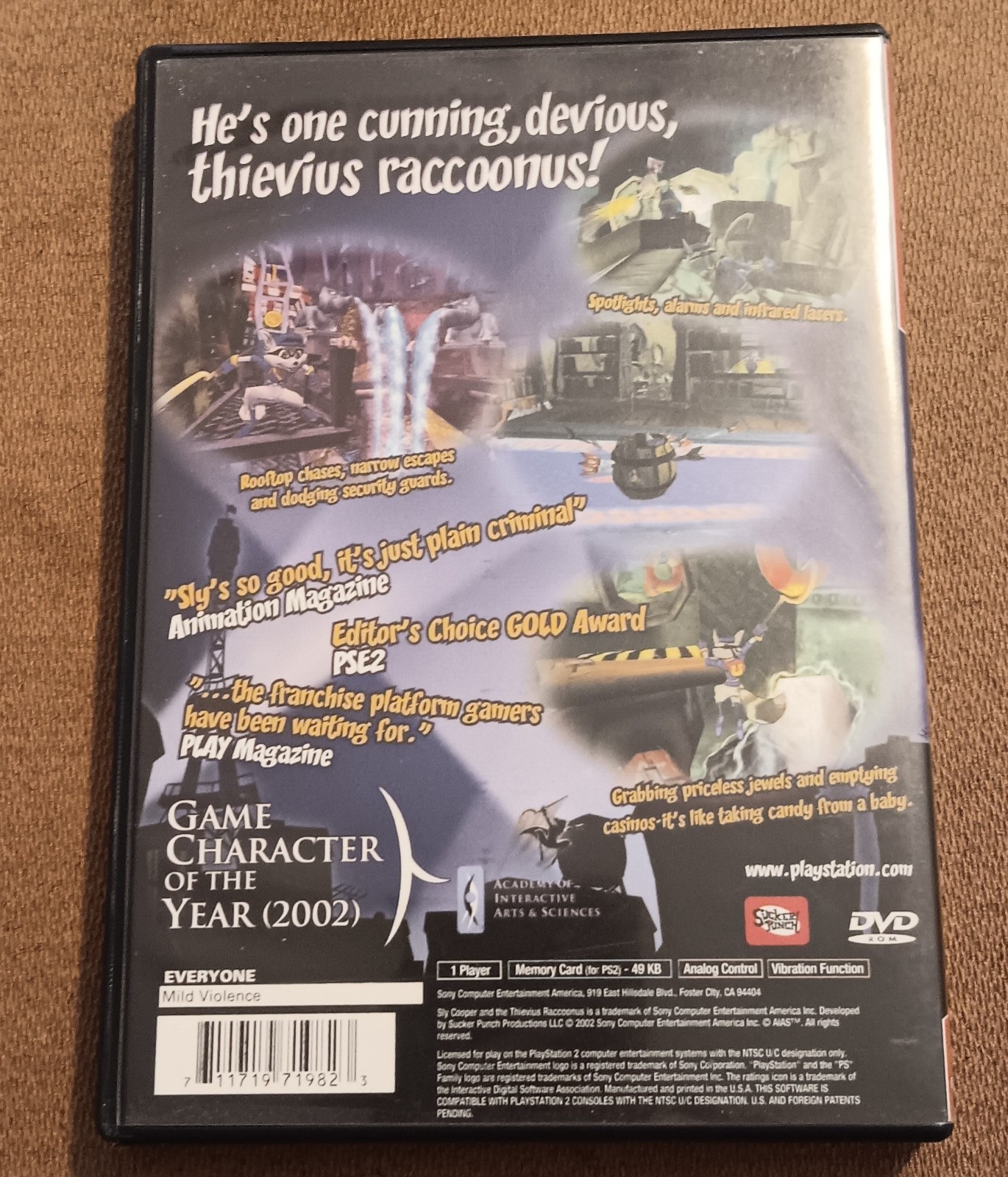Sly Cooper Trilogy 1 2 3 PlayStation 2 PS2 Thievius Band of Thieves Honor Among