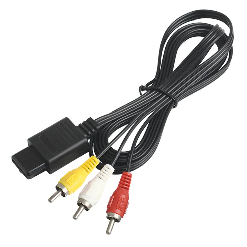 AV Cable For Nintendo 64 N64 SNES Game Cube TV RCA Video Audio Output Cord 1.8M.