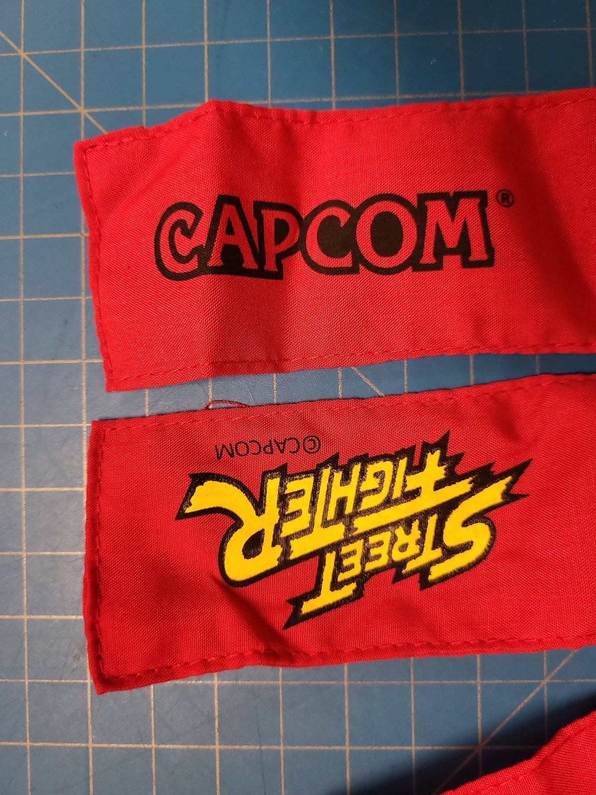 Vintage Street Fighter Capcom Red Headband Ryu Ken Cosplay Martial Arts Accessor