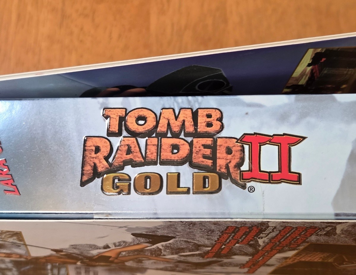 New Sealed Tomb Raider II Gold Lara Croft EIDOS Trapezoid PC Big Box Game CIB
