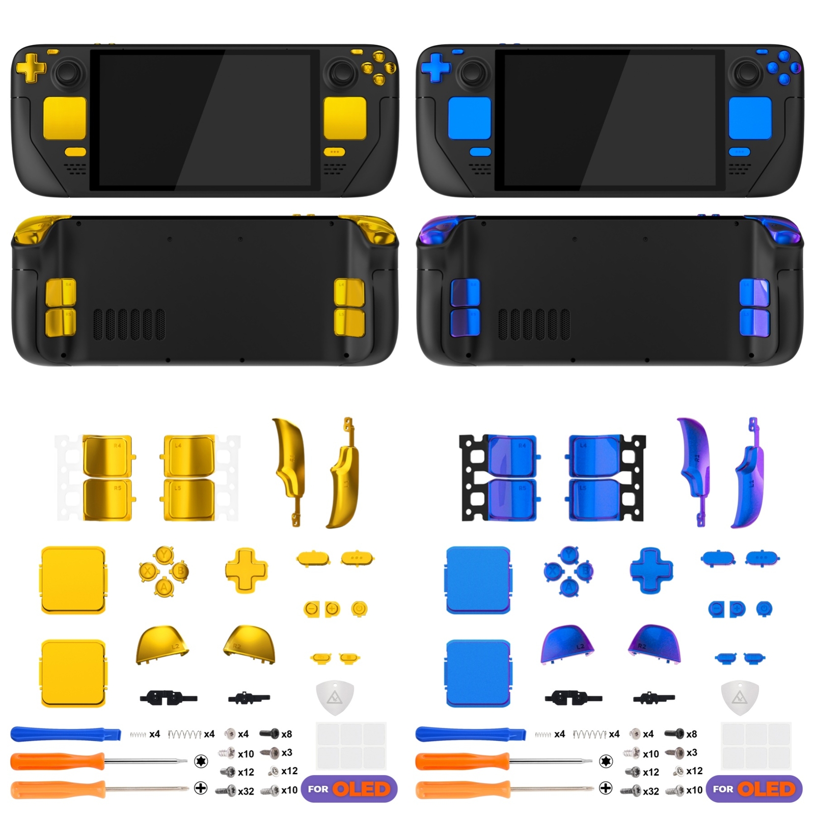 Replacement Full Set Buttons for Steam Deck OLED Handheld Console DIY ABXY D-pad