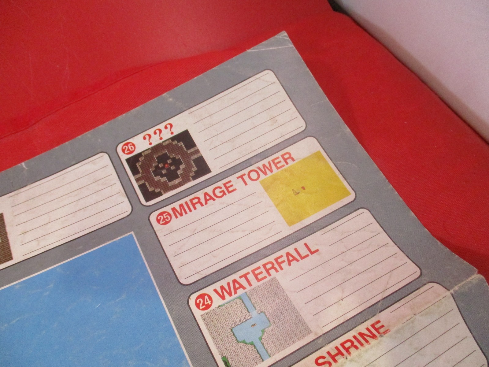 Final Fantasy I Nintendo NES Foldable World Map Poster Insert ONLY #E