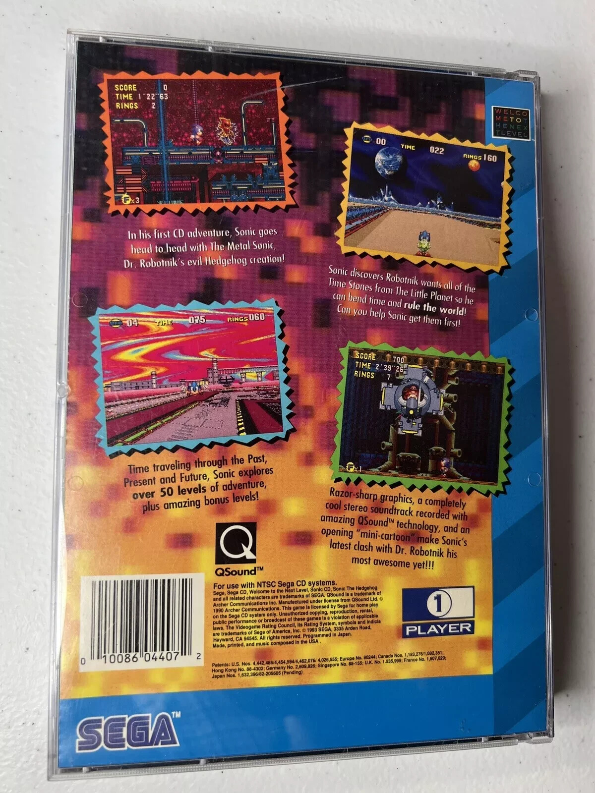 SEGA CD Saturn Replacement Long Box CD Disc Video Game Case Holder + Foam