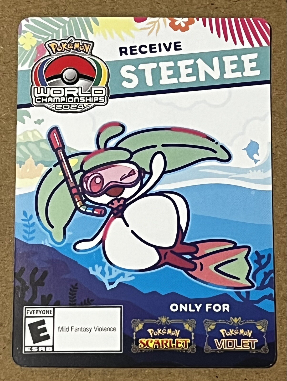 2024 Pokemon World Championships Steenee Code – Via Email/Chat and Actual Card