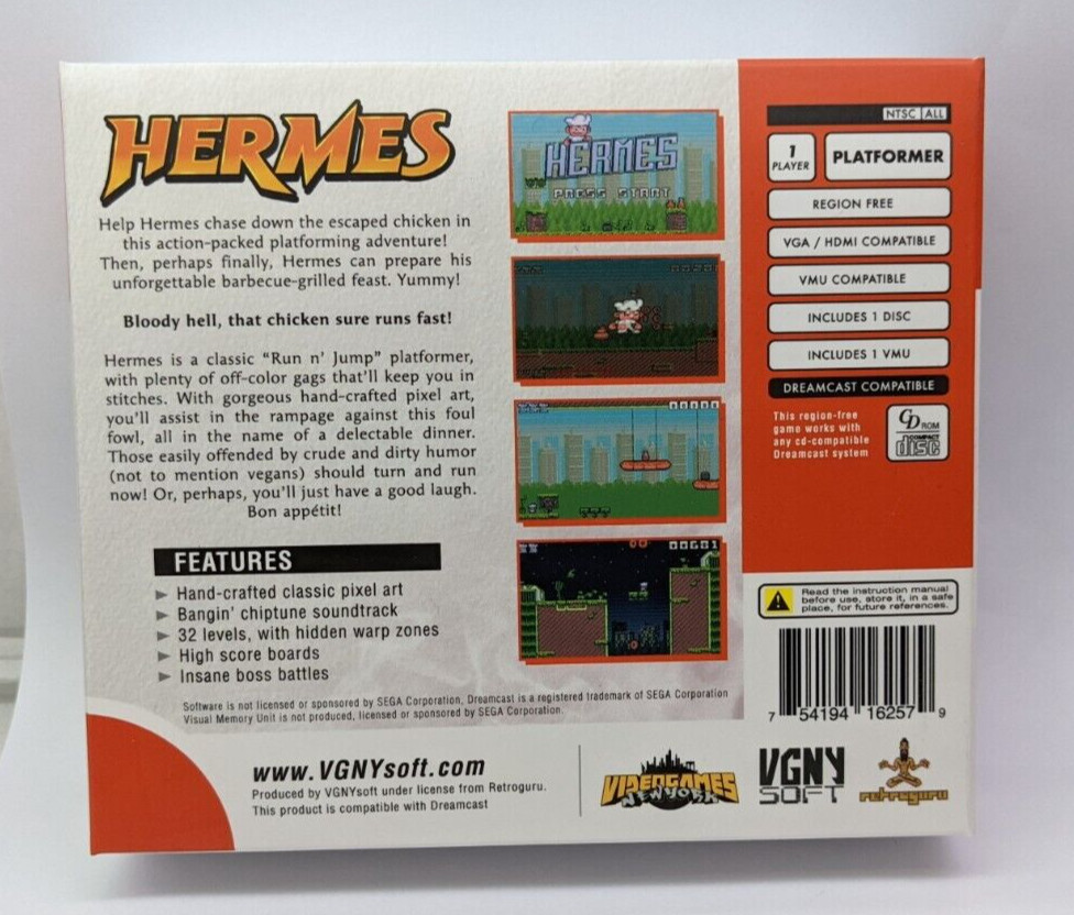 Hermes Special Edition VMU included – Sega Dreamcast 2022 New Factory Sealed