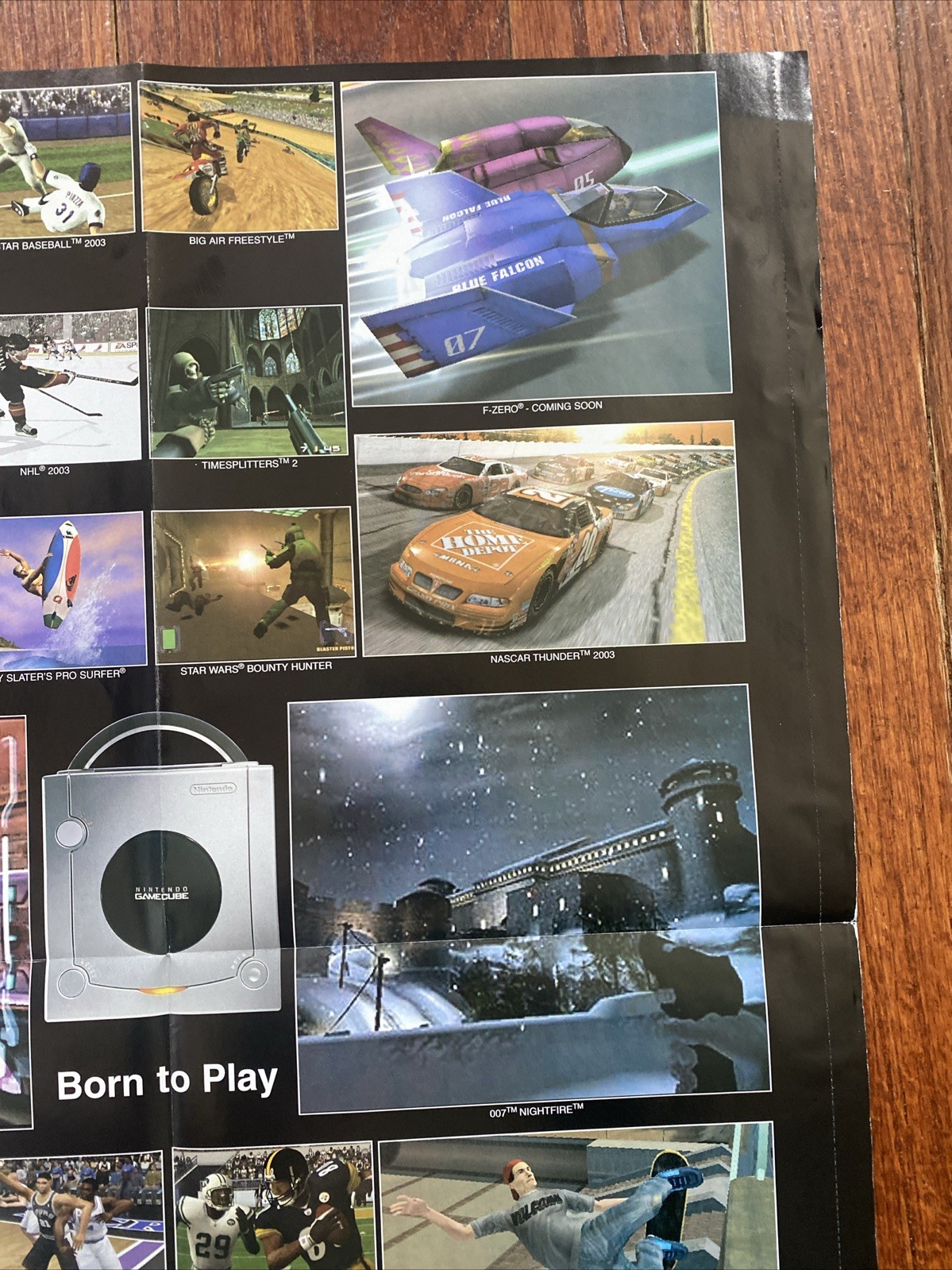 2002 Nintendo GameCube Promo Poster – Silver – Metroid, Tony Hawk’s 15×20 RARE