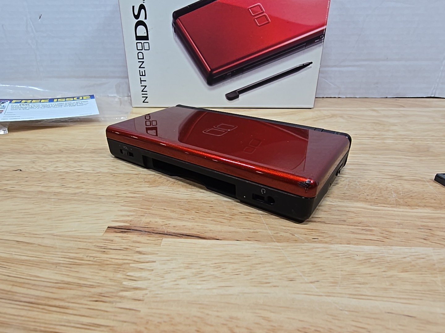 Nintendo DS Lite Crimson Red/Black Handheld Complete W/ Box Tested CIB +2 Games