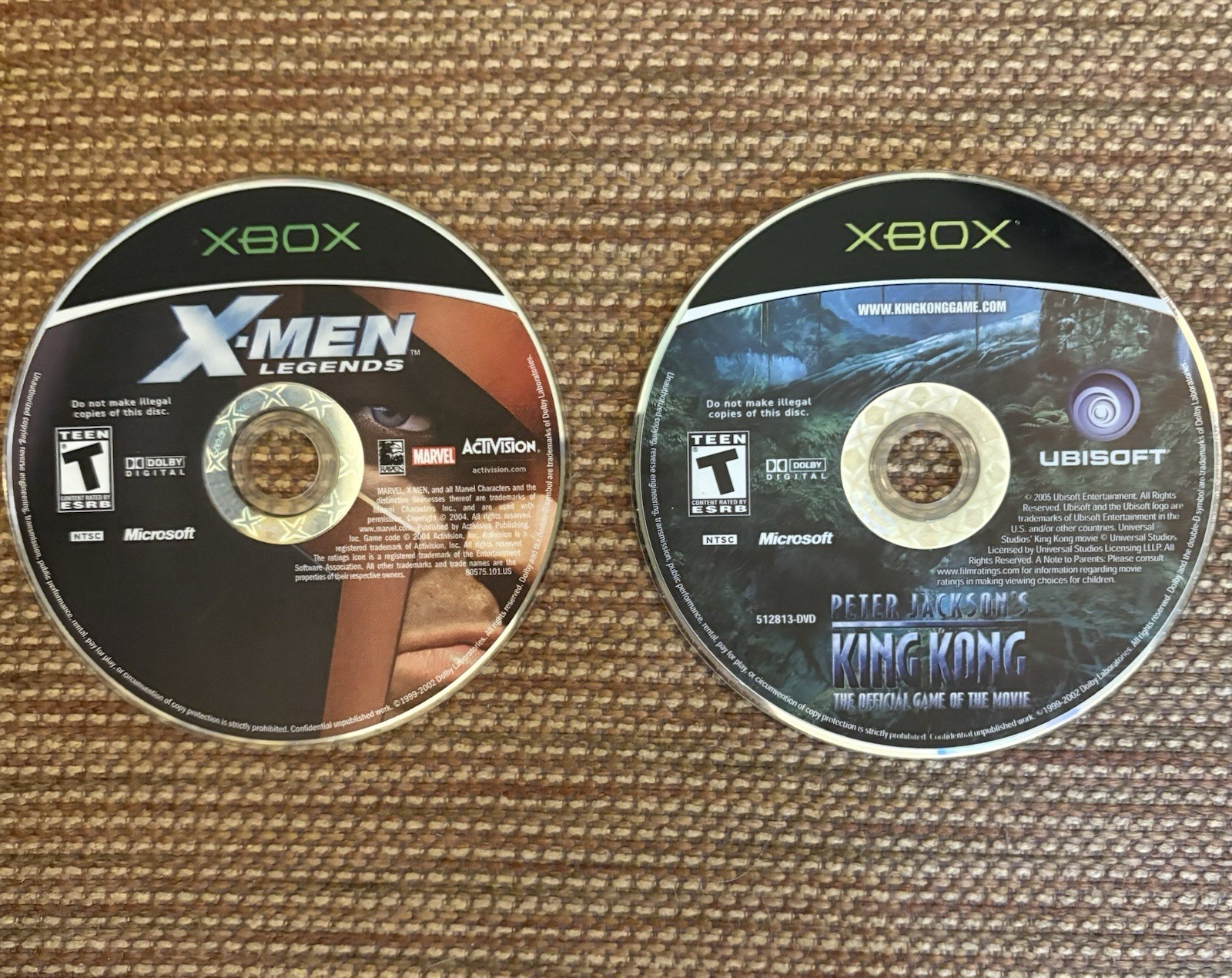 XBOX GAMES (X-Men Legends, Peter Jackson’s King Kong)- Tested