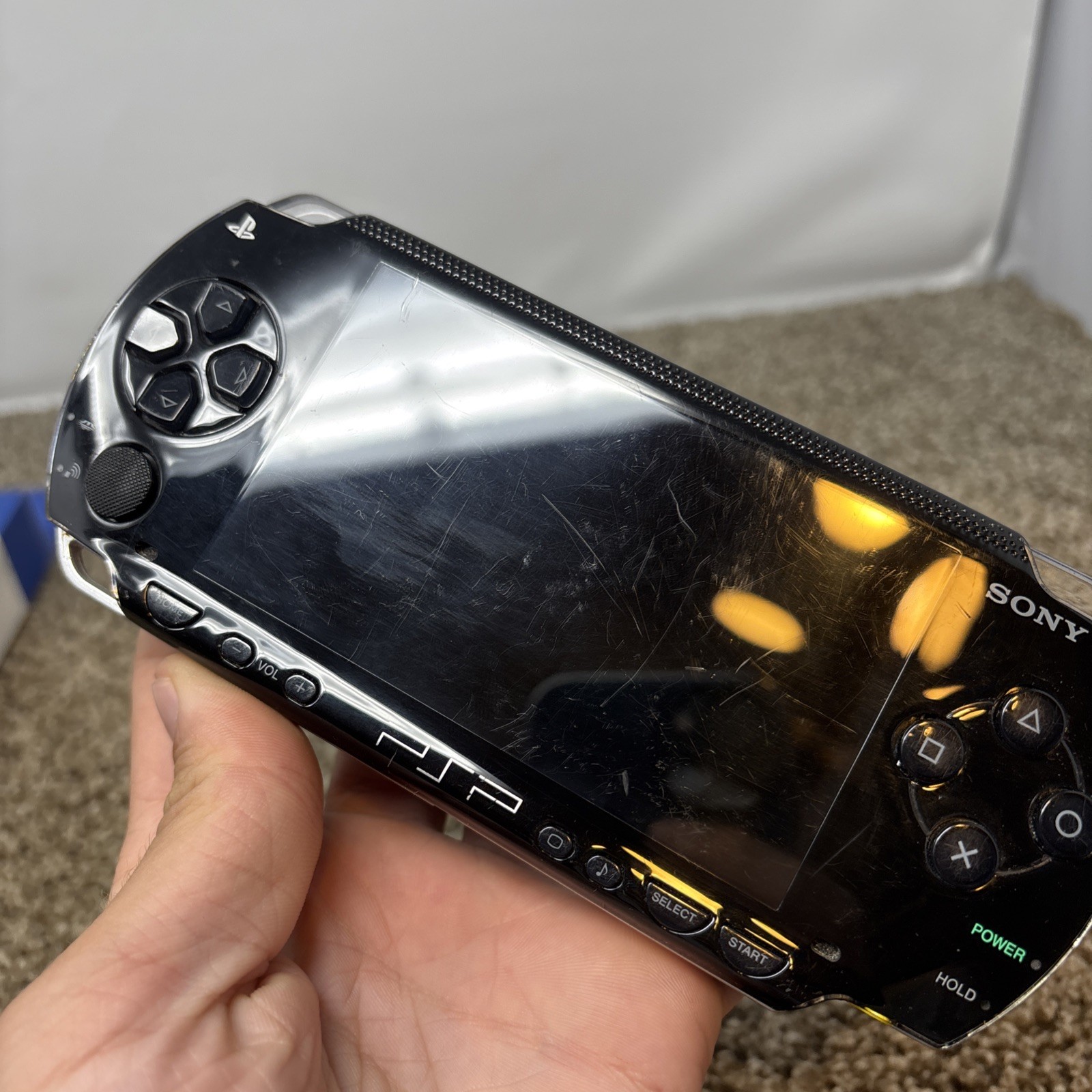 Sony PSP-1001 Handheld Console Black Tested NO BATTERY OR COVER