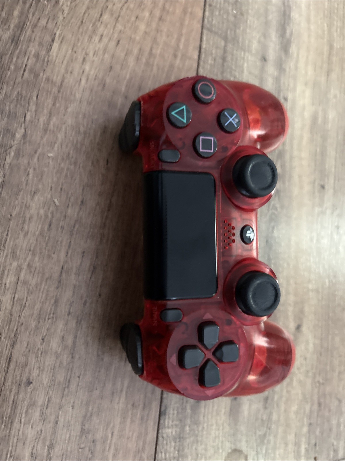 Sony Playstation PS4 DualShock Wireless Controller Rare Clear Red OEM (Tested)