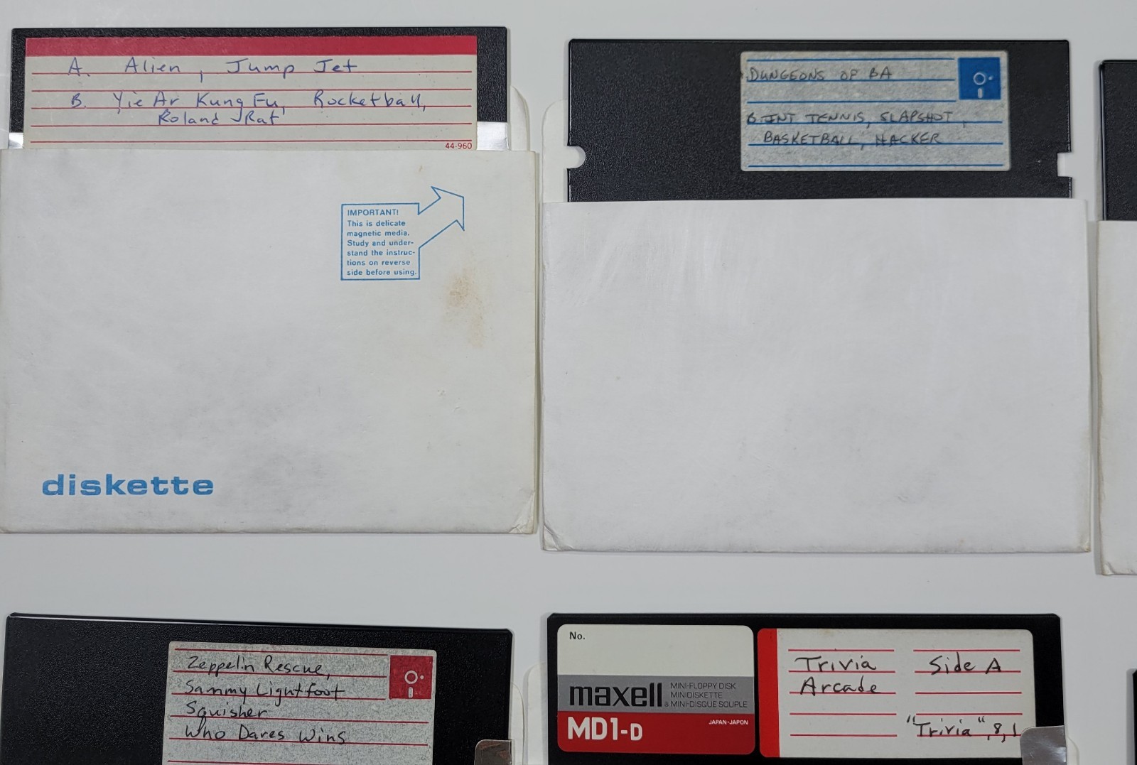 Commodore 64 Floppy Disks Games/Software Selling As Is for Blank Disk LOT Of 10