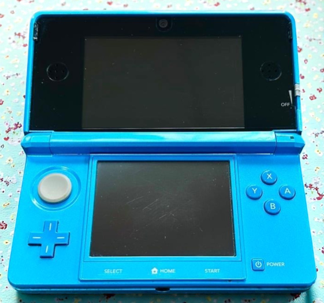 Nintendo 3DS Console Light Blue Japan Region Locked Used Tested Working Handheld