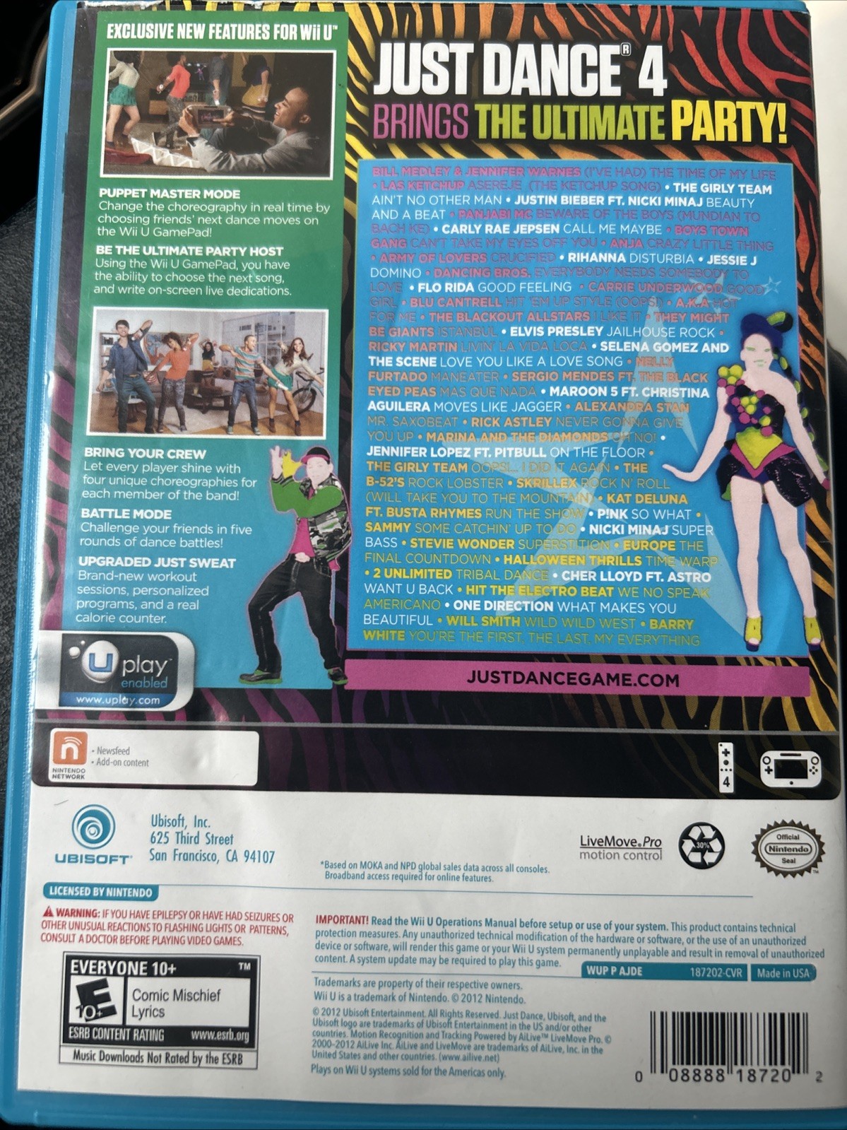 Just Dance 4 – Nintendo Wii U – Complete