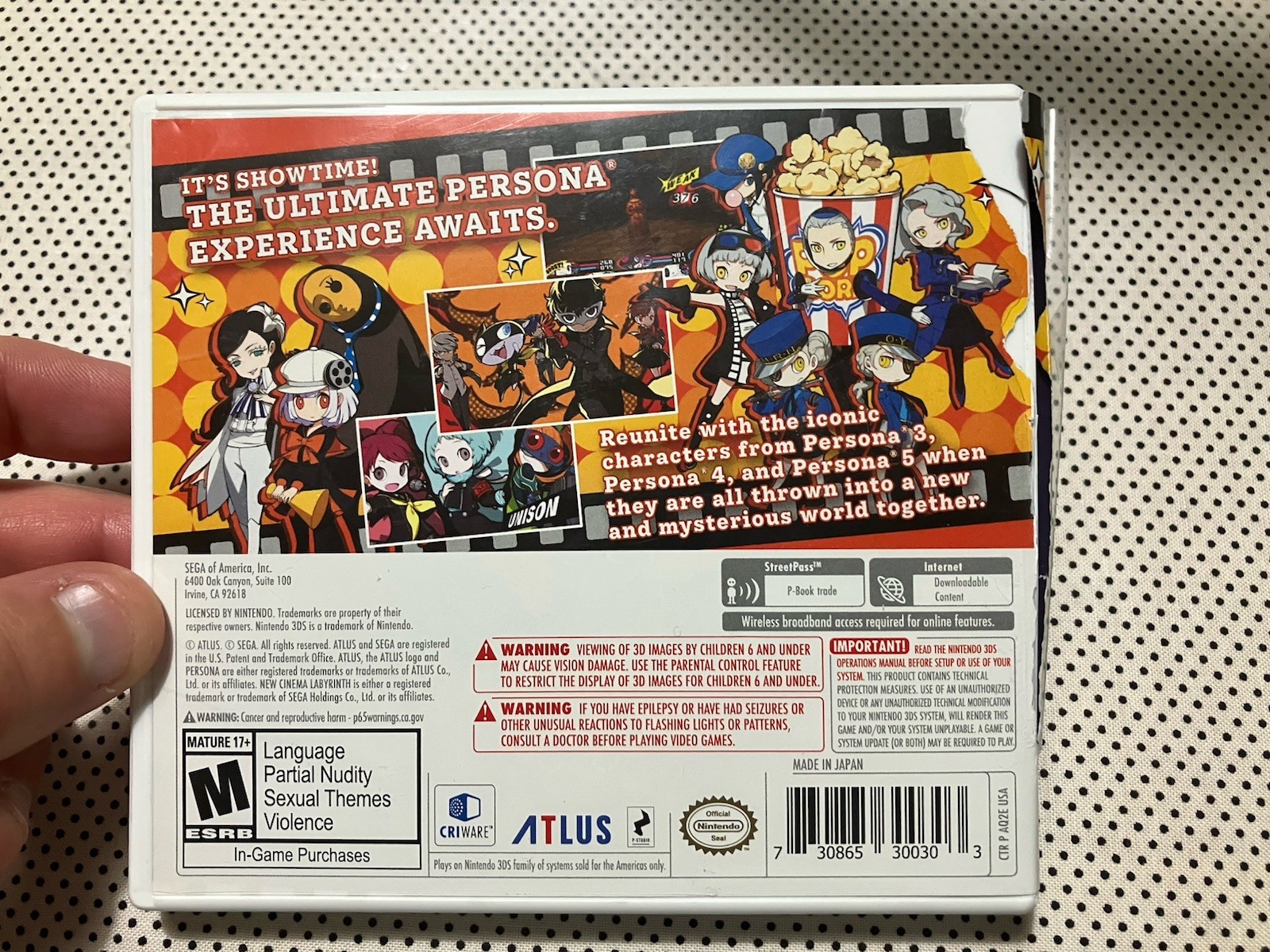 Persona Q2: New Cinema Labyrinth Nintendo 3DS CIB With Manual- Tested