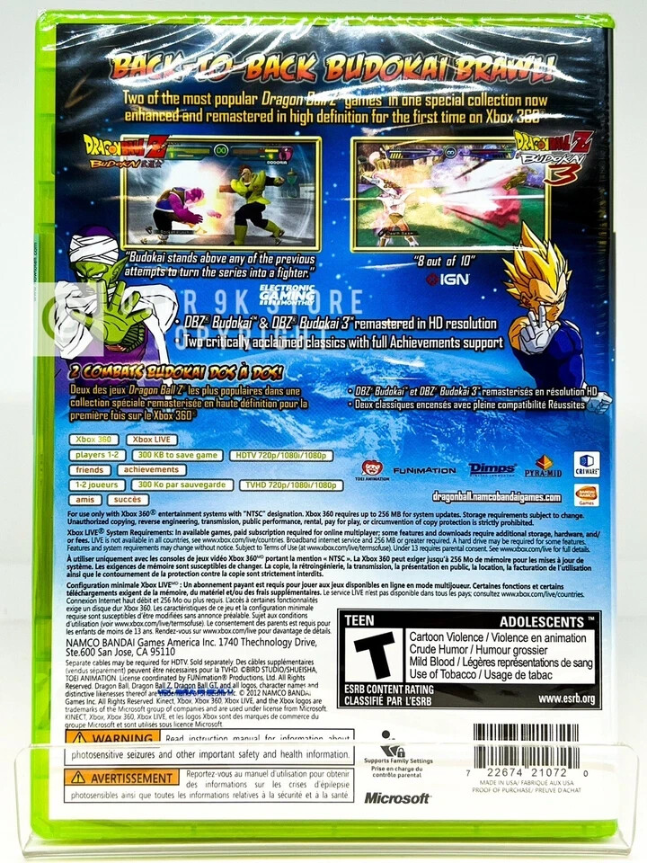 Dragon Ball Bundle w/ 3 Games – Xbox 360 – Brand New | Factory Sealed