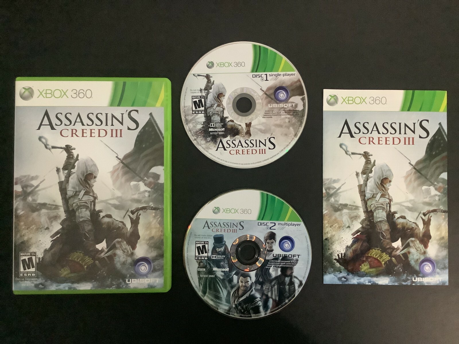 Assassin’s Creed III 3 Xbox 360 Complete w/ Manual – Good Shape