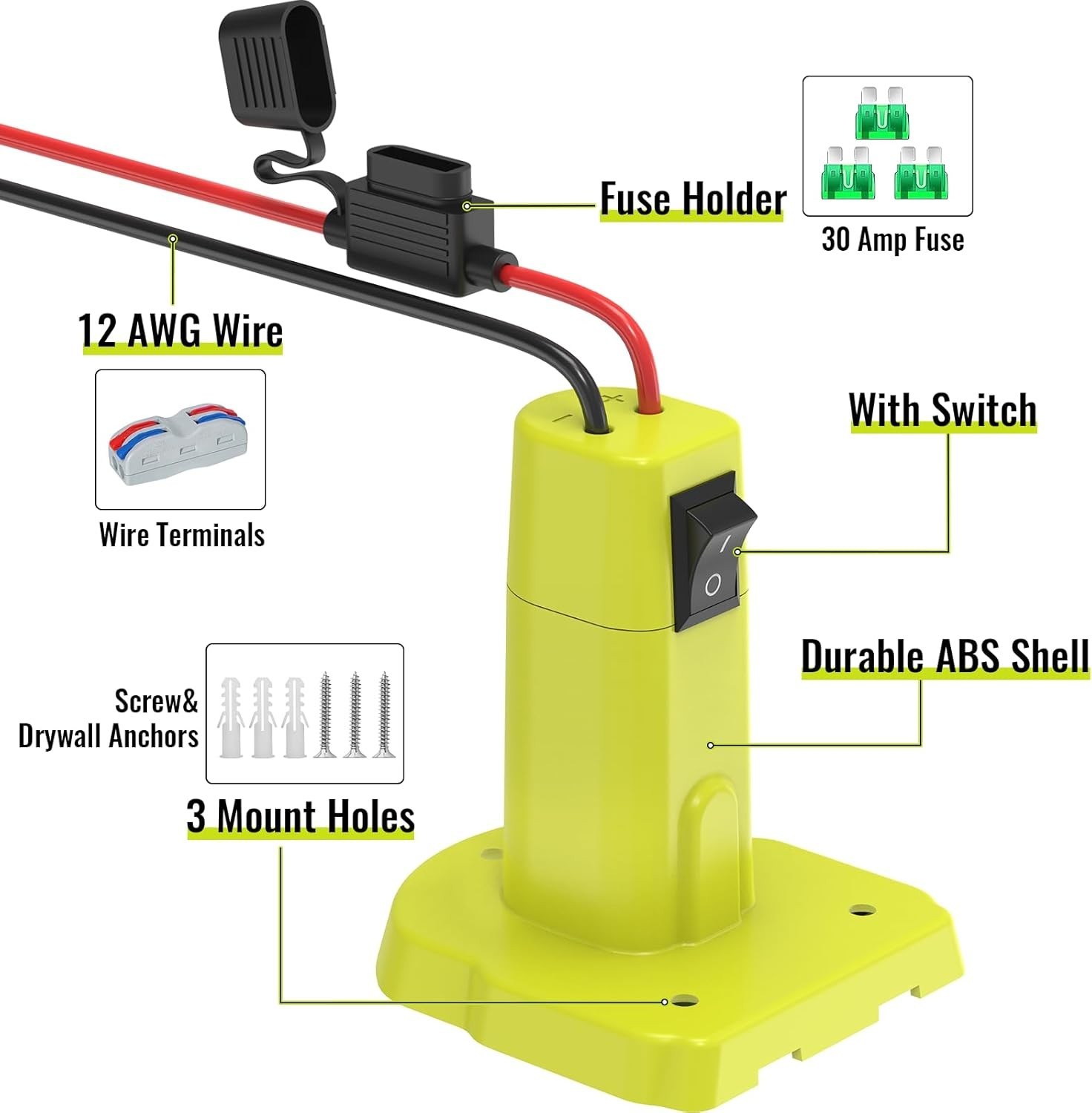 1-Pack Ryobi 18V Battery Adapter: Ultimate Converter for DIY RC Toys & Robotics