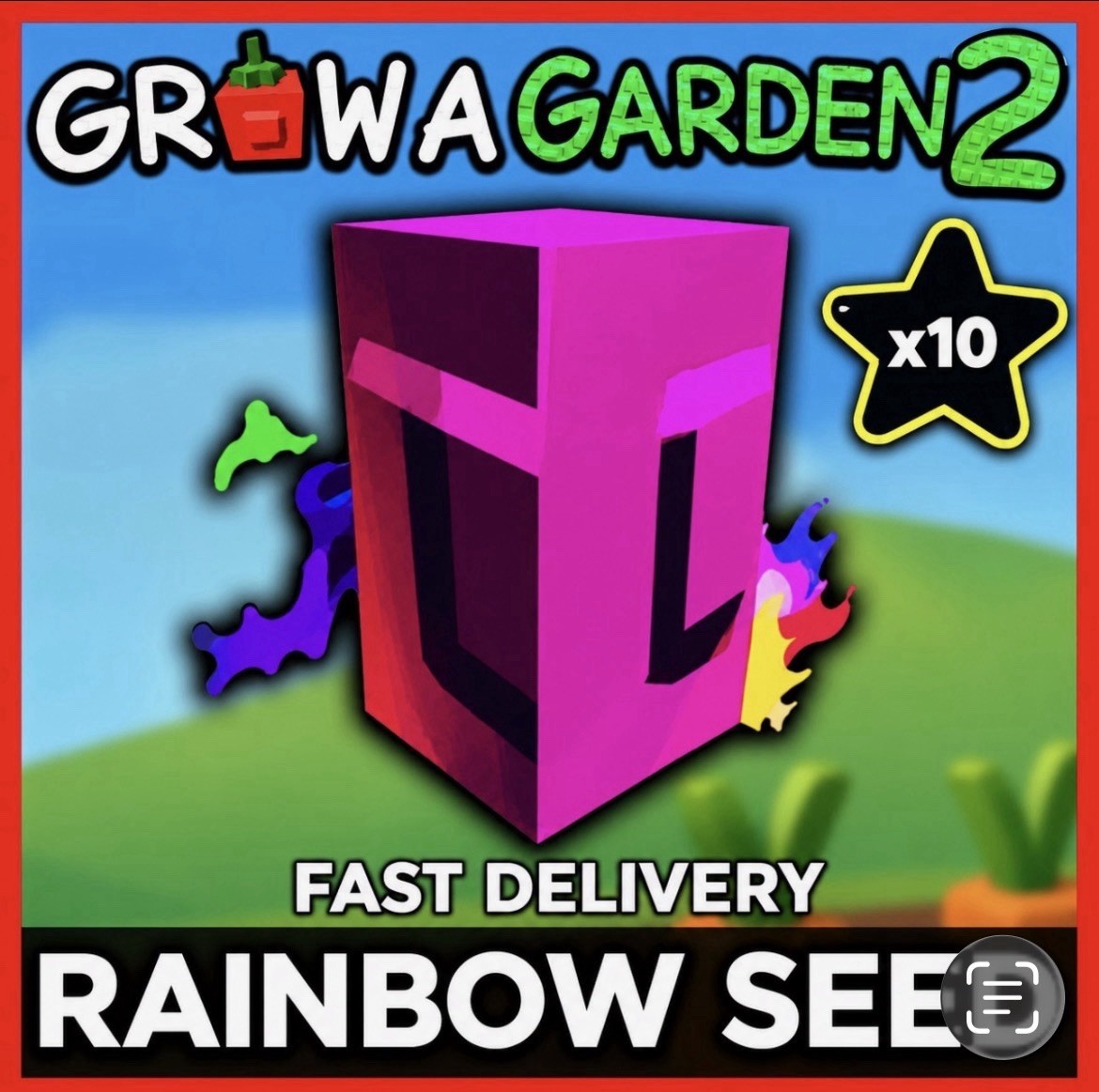 🪴Grow a Garden 2 | Rainbow Seed x10| GAG2 Fast & Easy