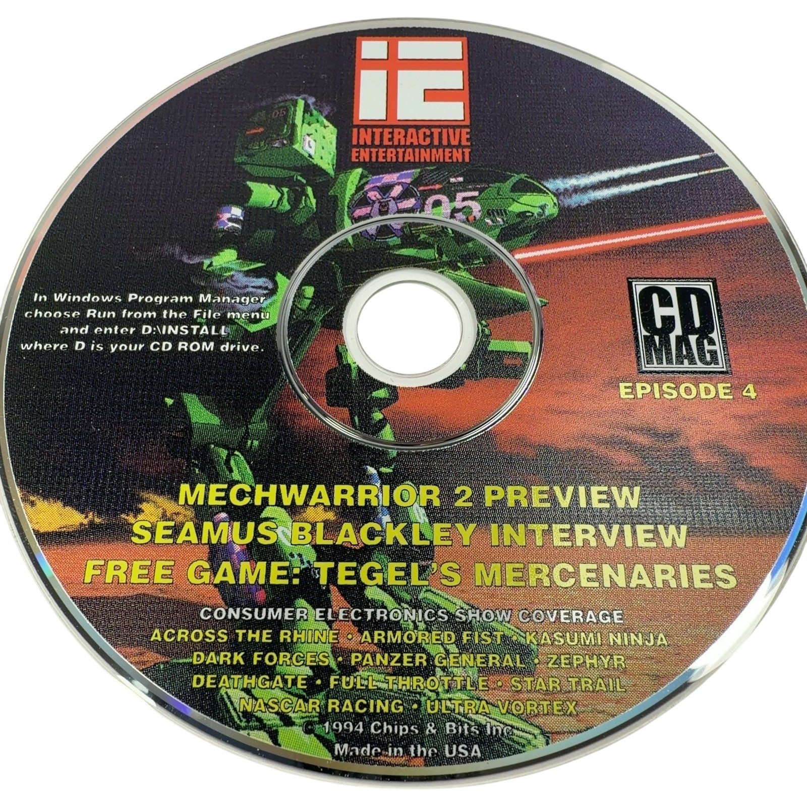 Interactive Entertainment CD Mag Episode 4 MechWarrior 2 Preview 1994