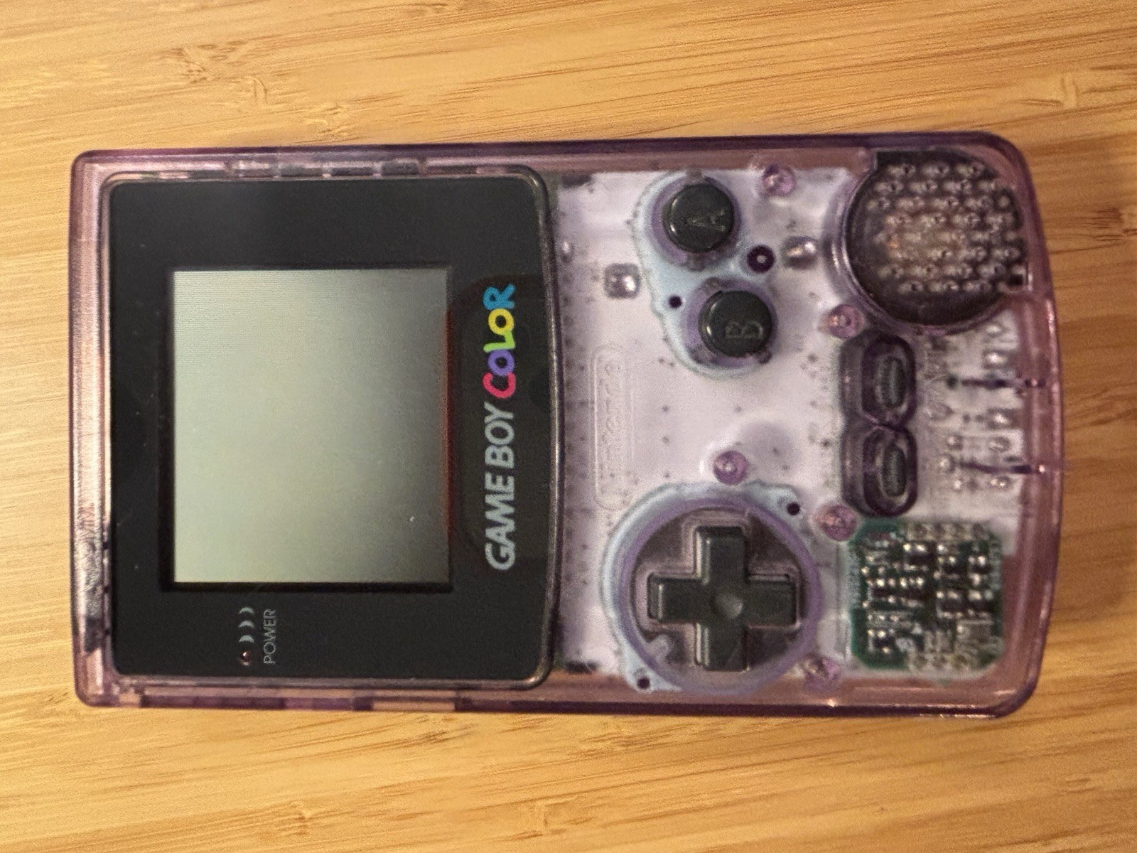 Nintendo Game Boy Color CGB-001 Atomic Purple Clear NTSC-U/C Color Screen