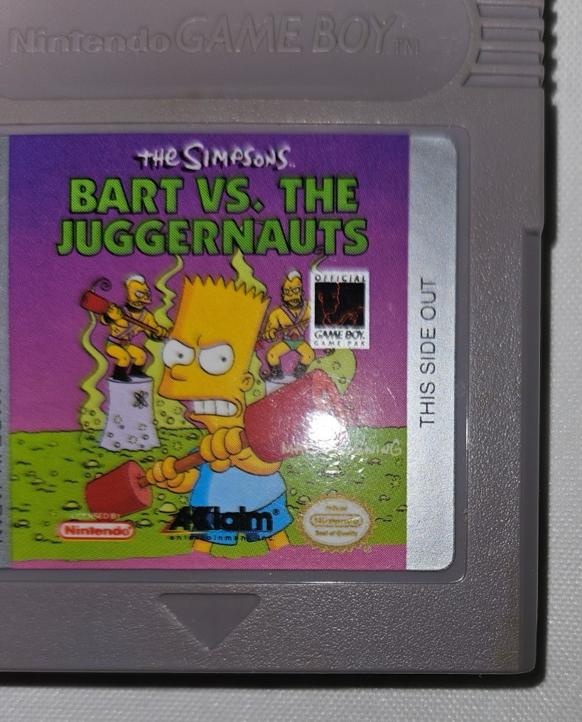 The Simpsons Bart VS. The Juggernauts Cartridge Only Authentic Nintendo Game Boy