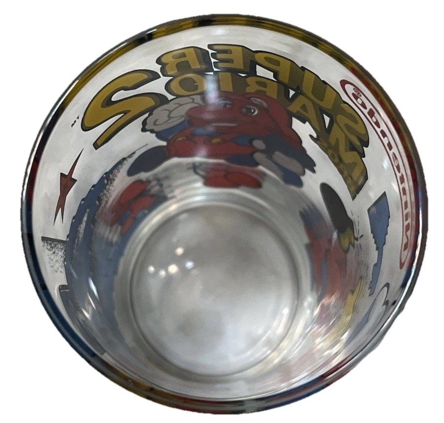 Super Mario Bros. 2 Promotional Drinking Glass Nintendo Vintage 1989 6 1/4″ Tall
