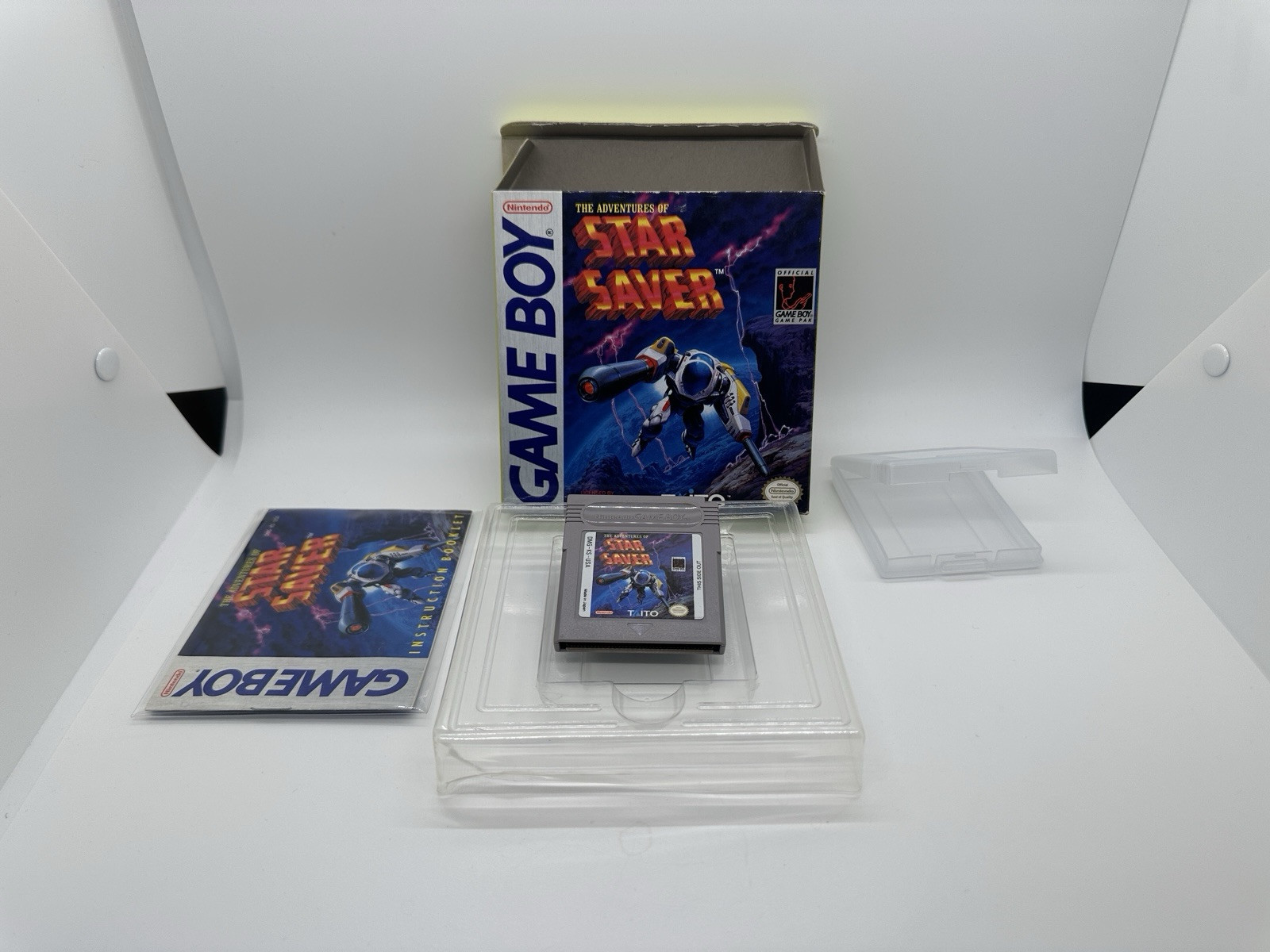 Adventures of Star Saver (Nintendo Game Boy, 1992) Cart, Manual, Box