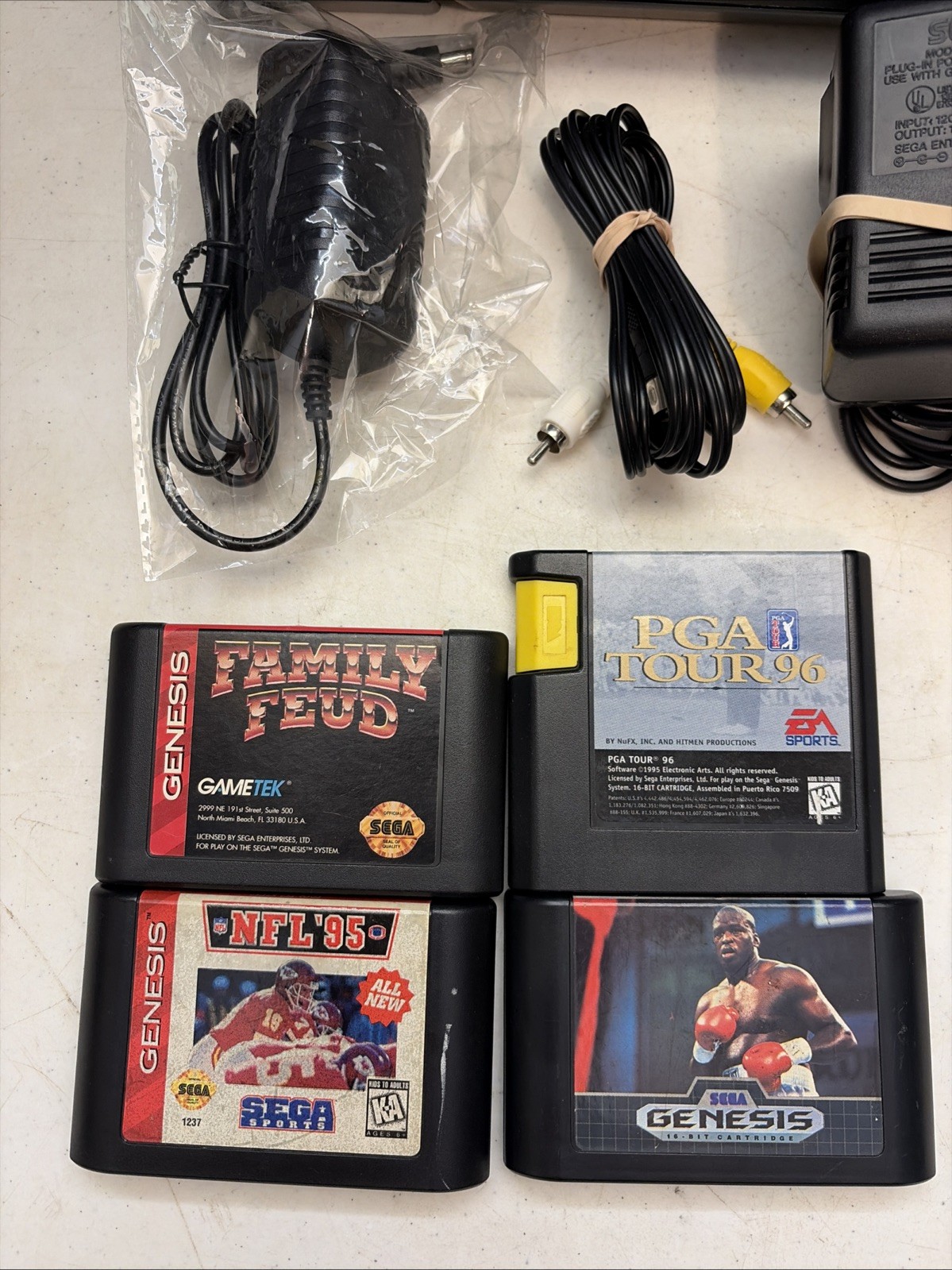 SEGA Genesis Model 1 Console + Sega CD Bundle. Games Cords MK-4102 Tested