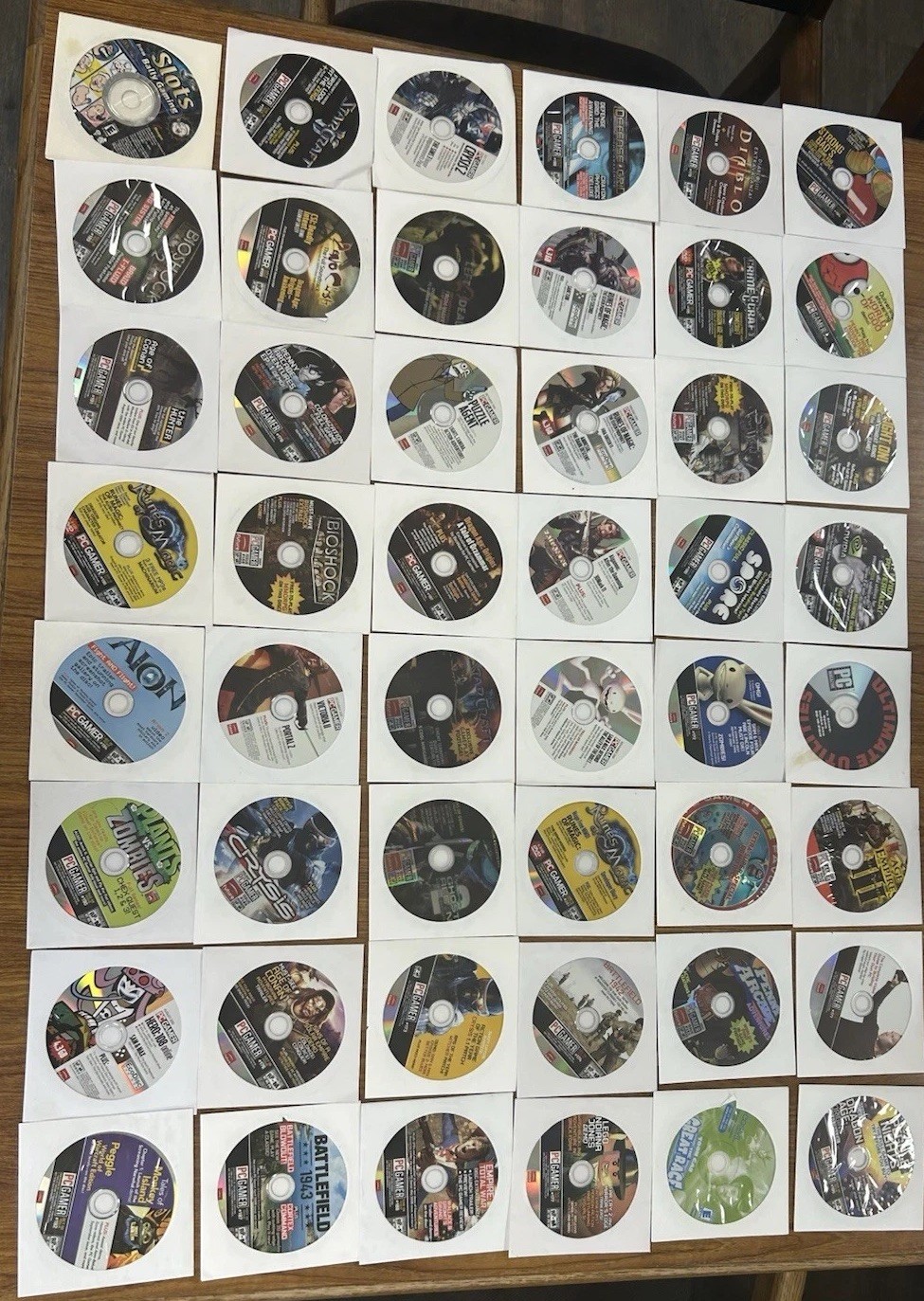 48 PC Gamer Demo Disc Mixed Lot – Assorted PC Games in Paper Sleeves, LEGO