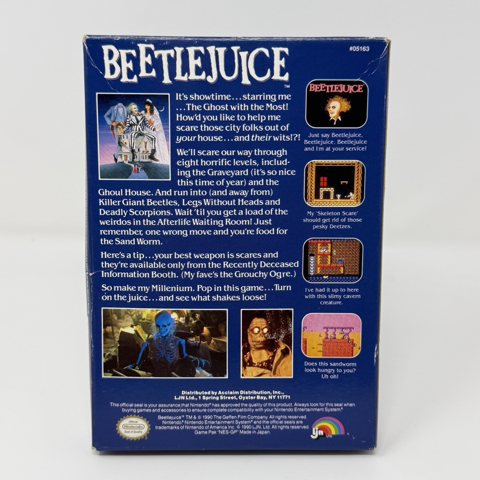 Beetlejuice Nintendo NES No Manual Box Poster Inserts Tested