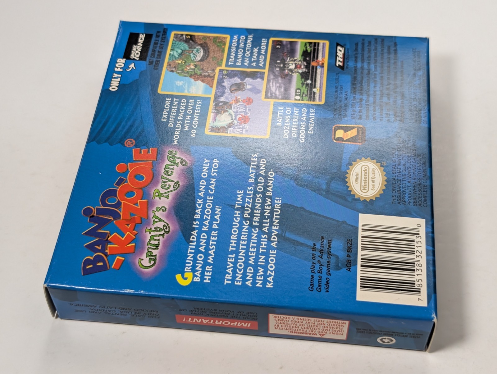 *No game* Banjo Kazooie Grunty’s Revenge Game Boy Advance box + poster authentic