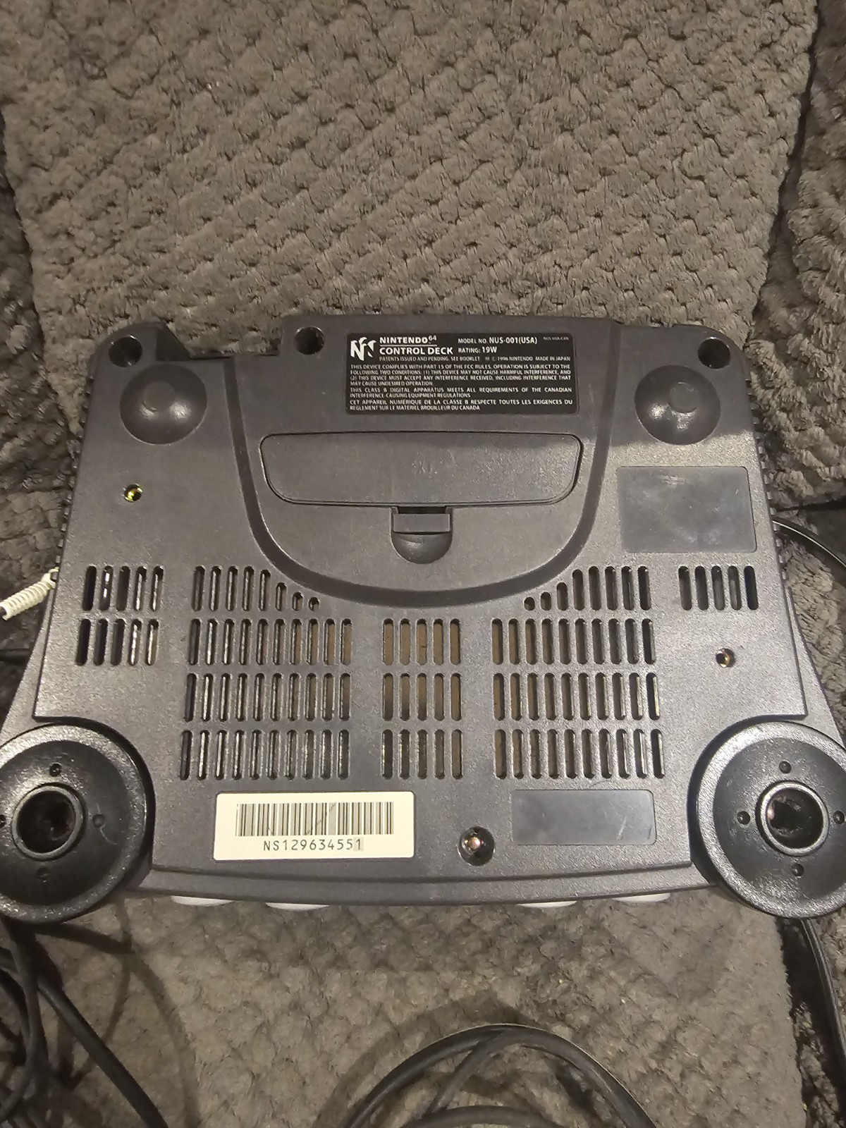 Nintendo 64 N64 Original System Console With 2 Original Controllers & Cords