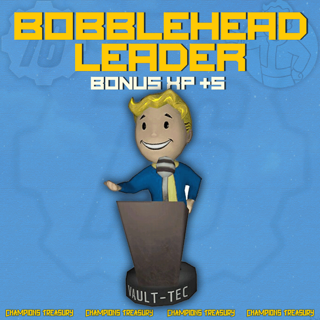 FALLOUT 76 PC 500 BOBBLEHEADS LEADER [+5% BONUS XP FOR 1 HOUR]