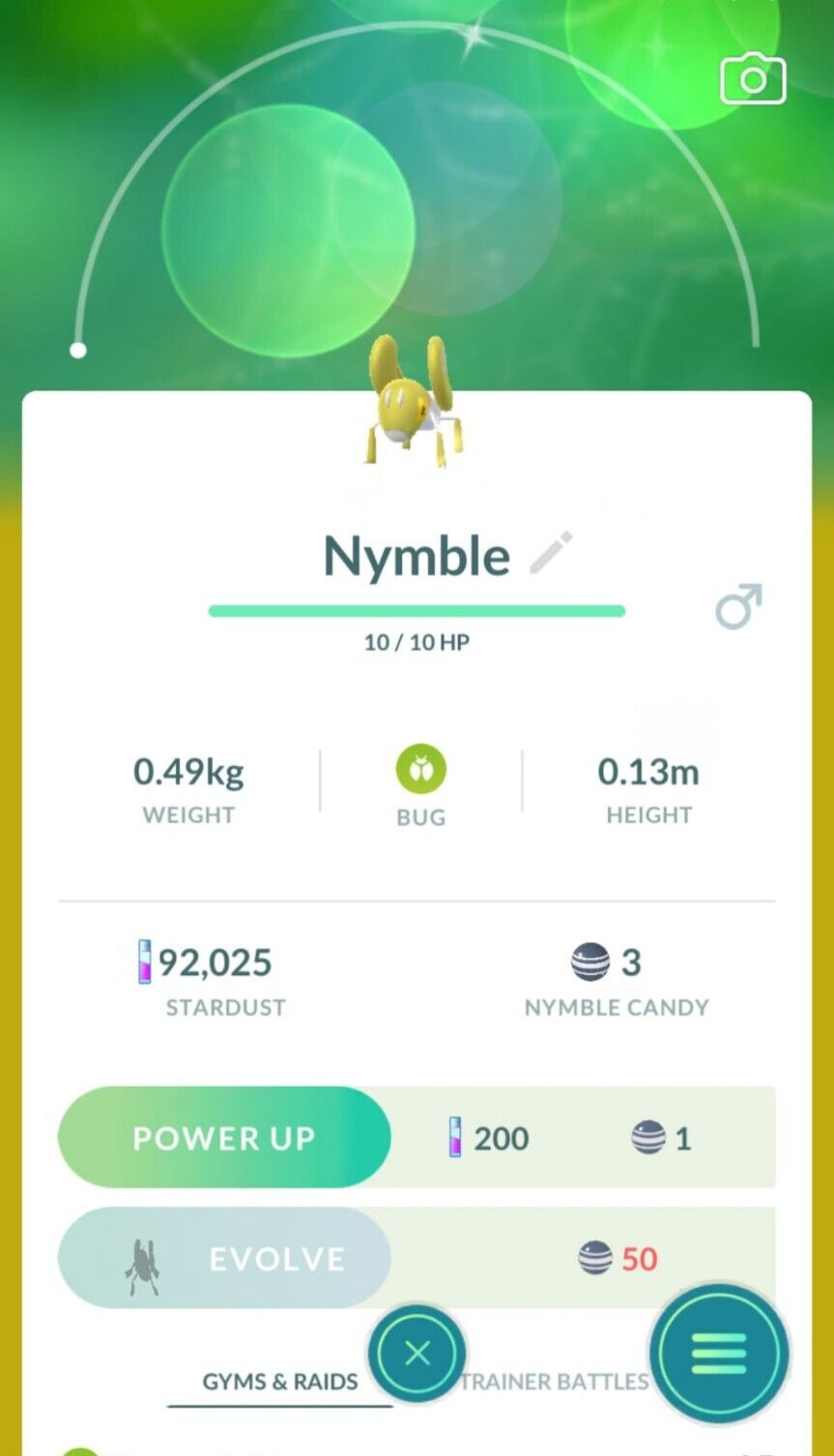 Shiny Nymble – TRADE 20kStardust – Read Description